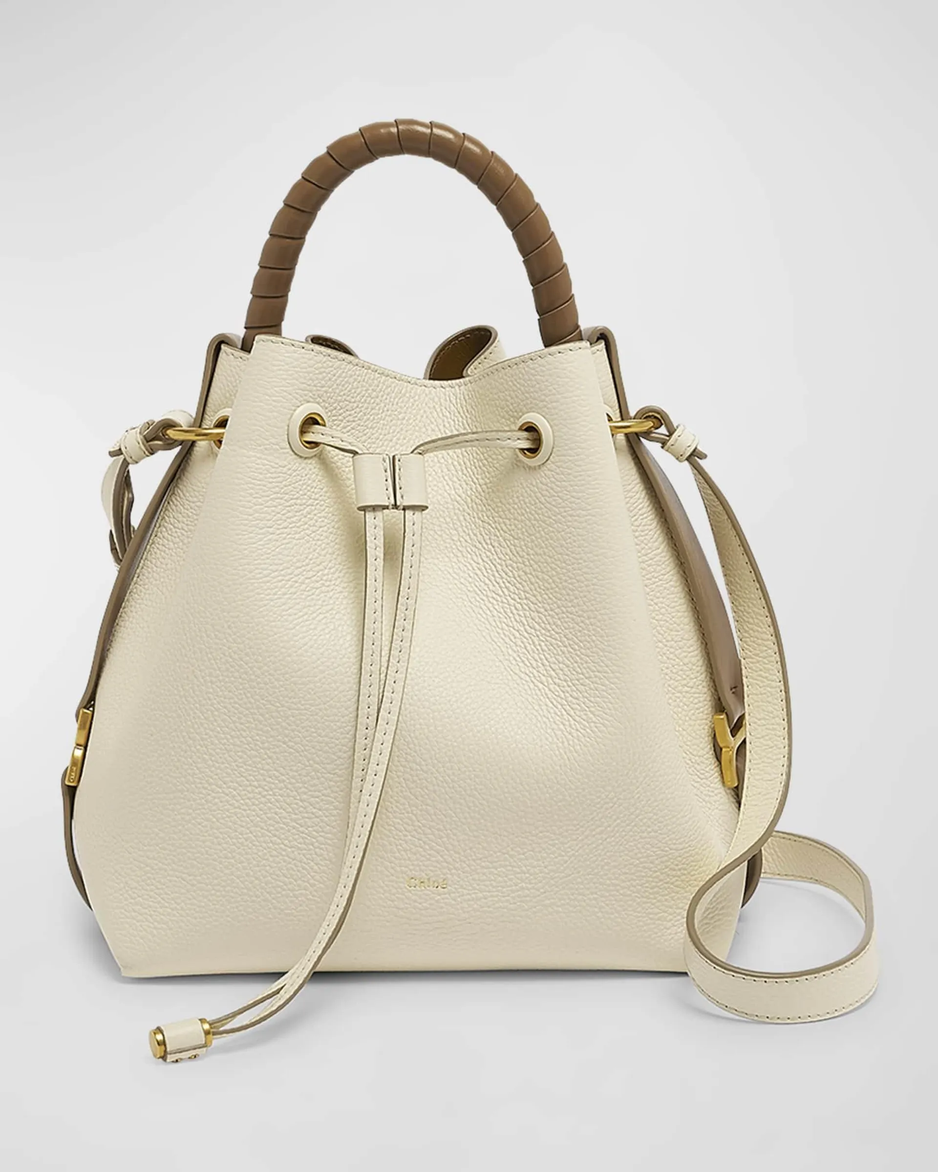 Marcie Bucket Bag in Grained Leather