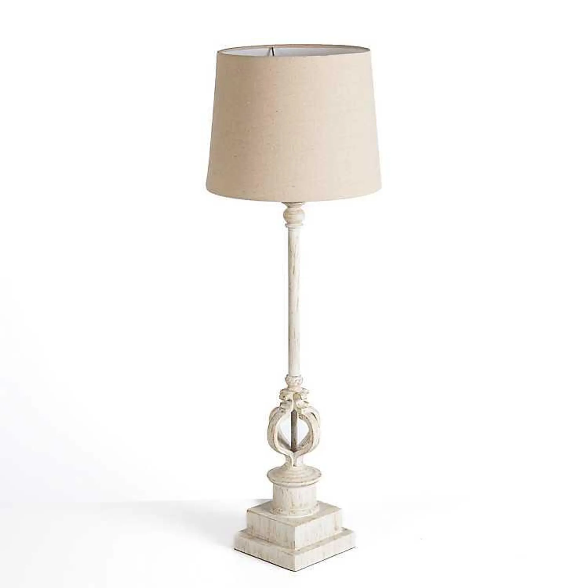 Distressed Cream Quatre Buffet Lamp