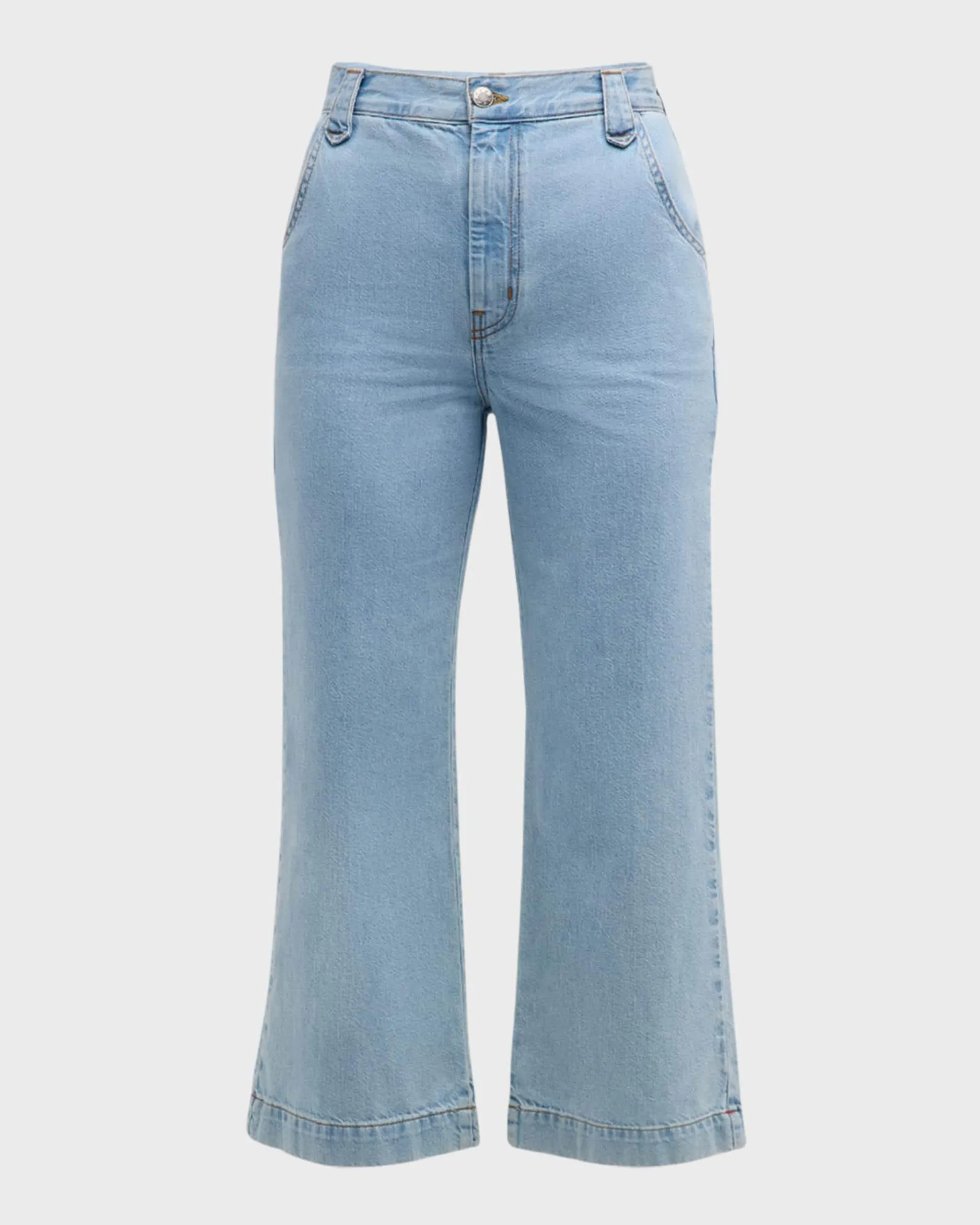 Corbin Cropped Flare-Leg Denim Pants