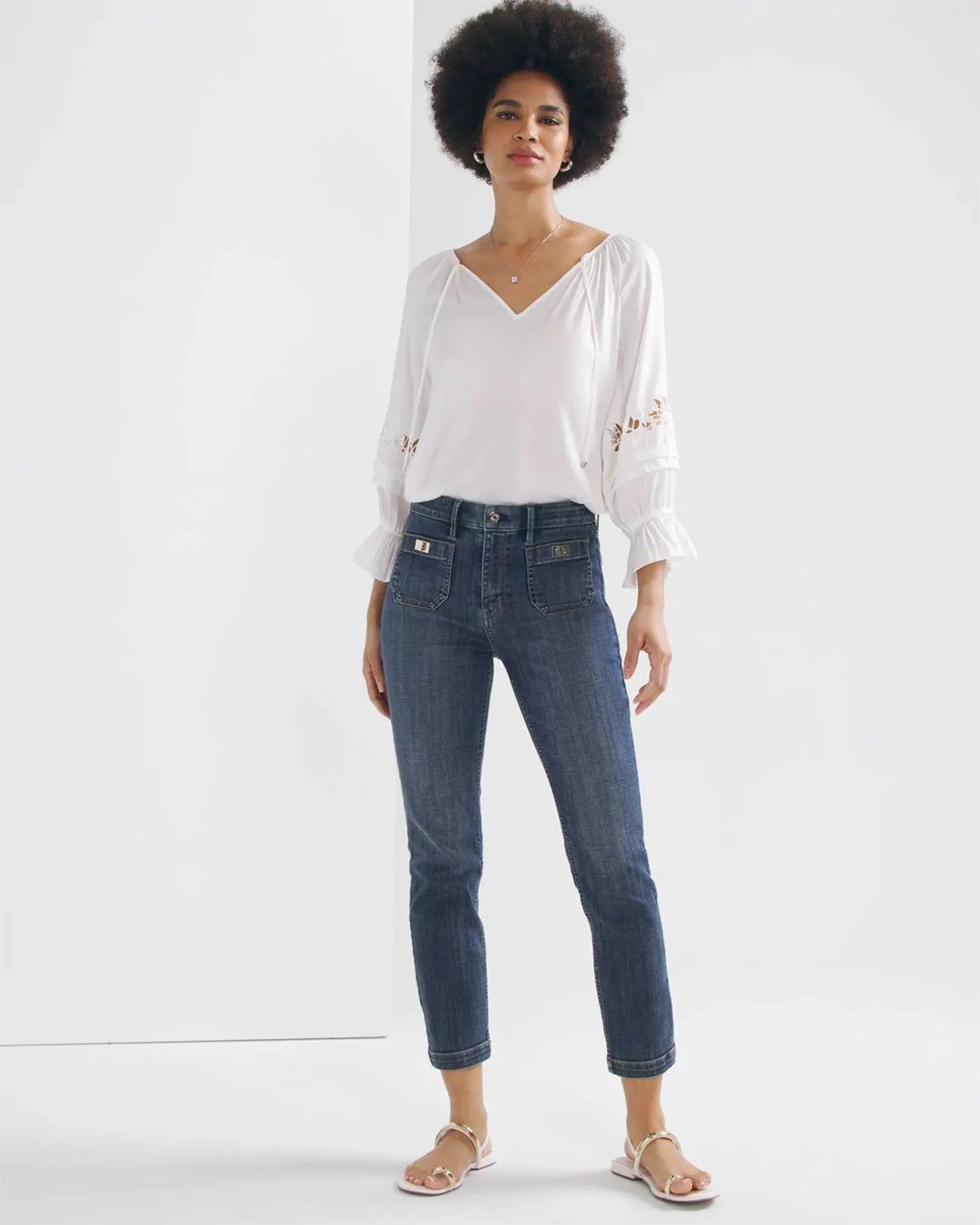 High-Rise Everyday Soft Turnlock Slim Crop Jeans