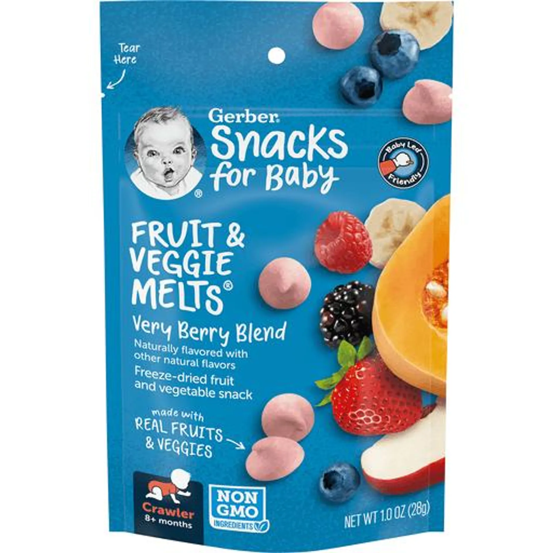 Gerber Fruit & Veggie Melts Very Berry Blend Baby Food 1.0 oz bag