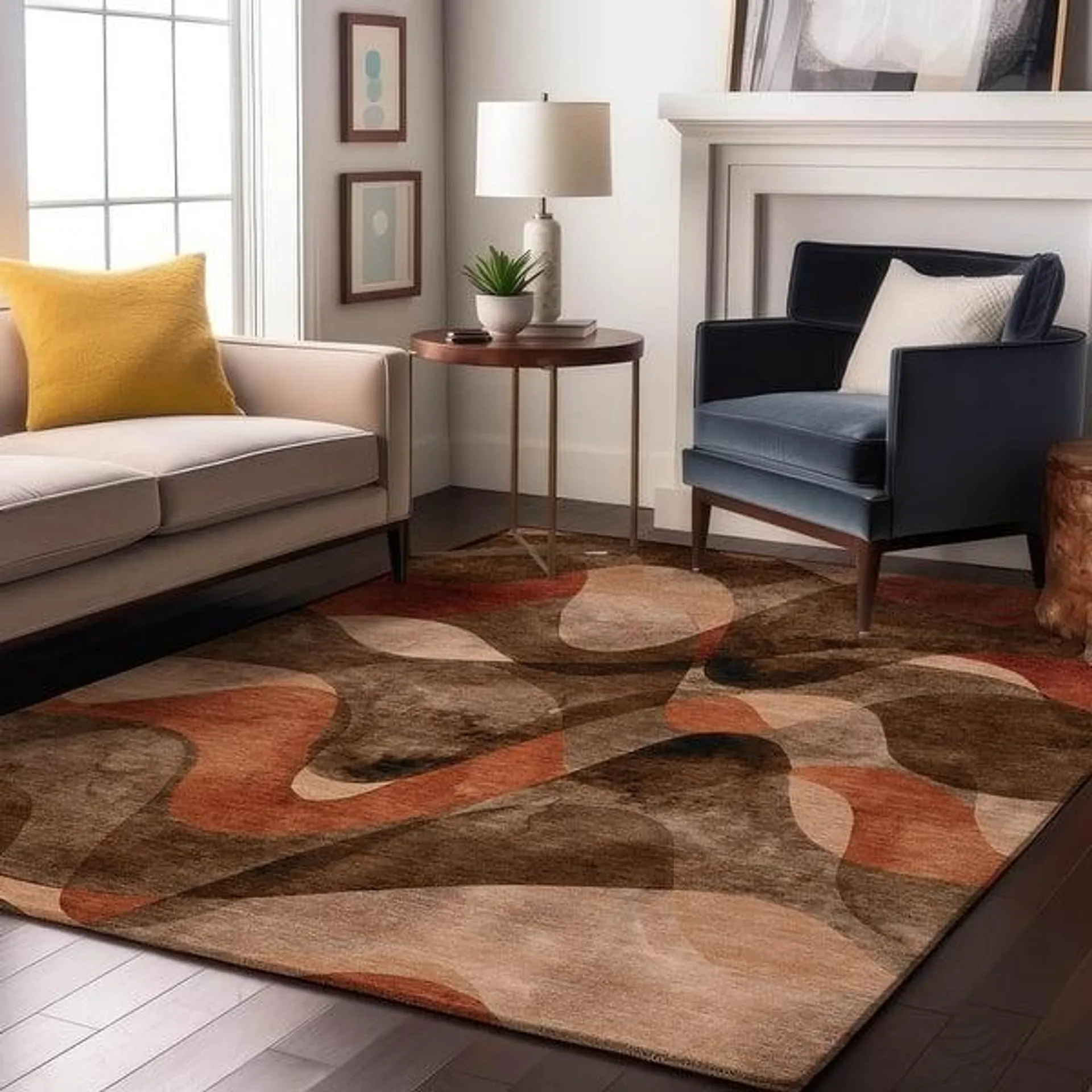 Premium Washable Super Soft Abstract Contemporary Mayfield Rug