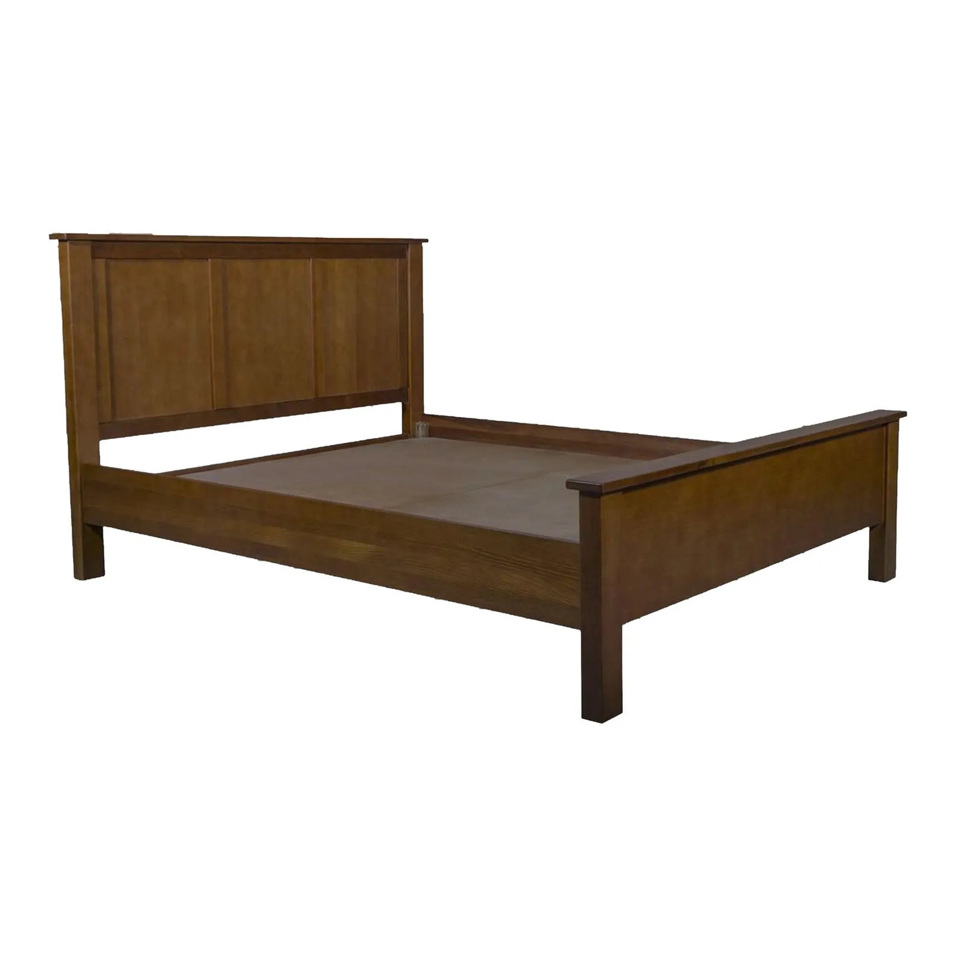 Crafters and Weavers Mission Oak Panel Bed - Walnut - Queen