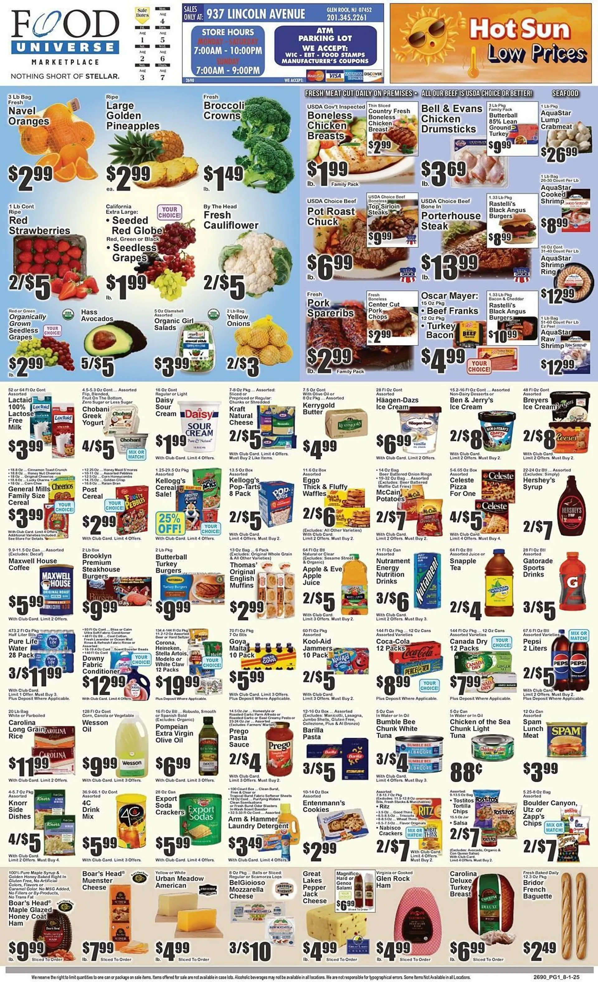 Weekly ad Food Universe Weekly Ad from August 1 to August 7 2025 - Page 1