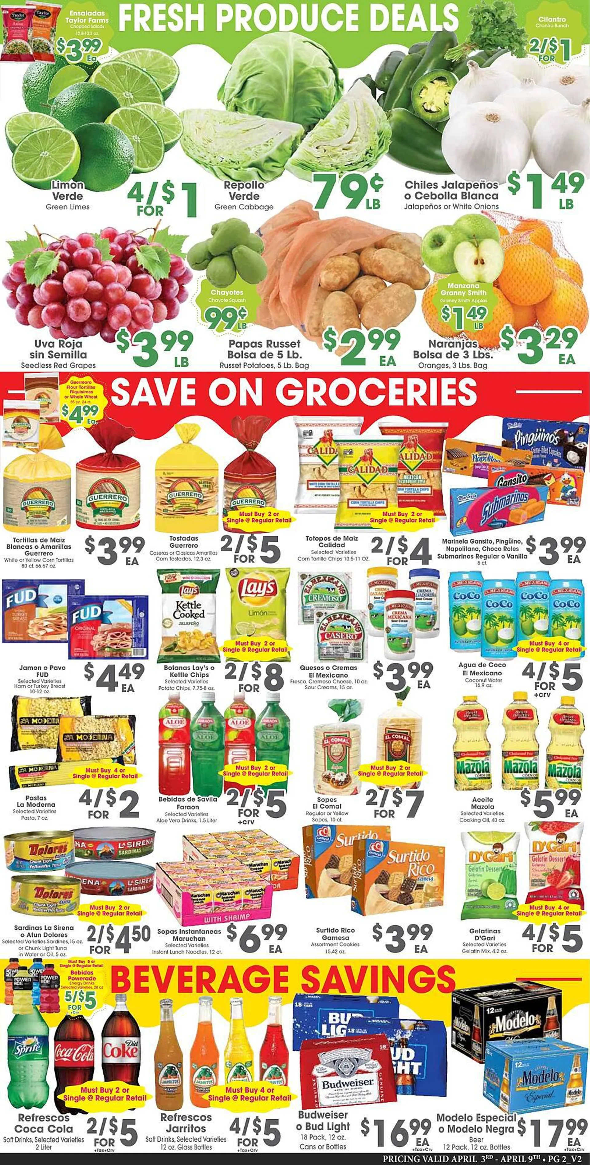 Weekly ad Arteagas Food Center ad from April 3 to April 9 2024 - Page 2