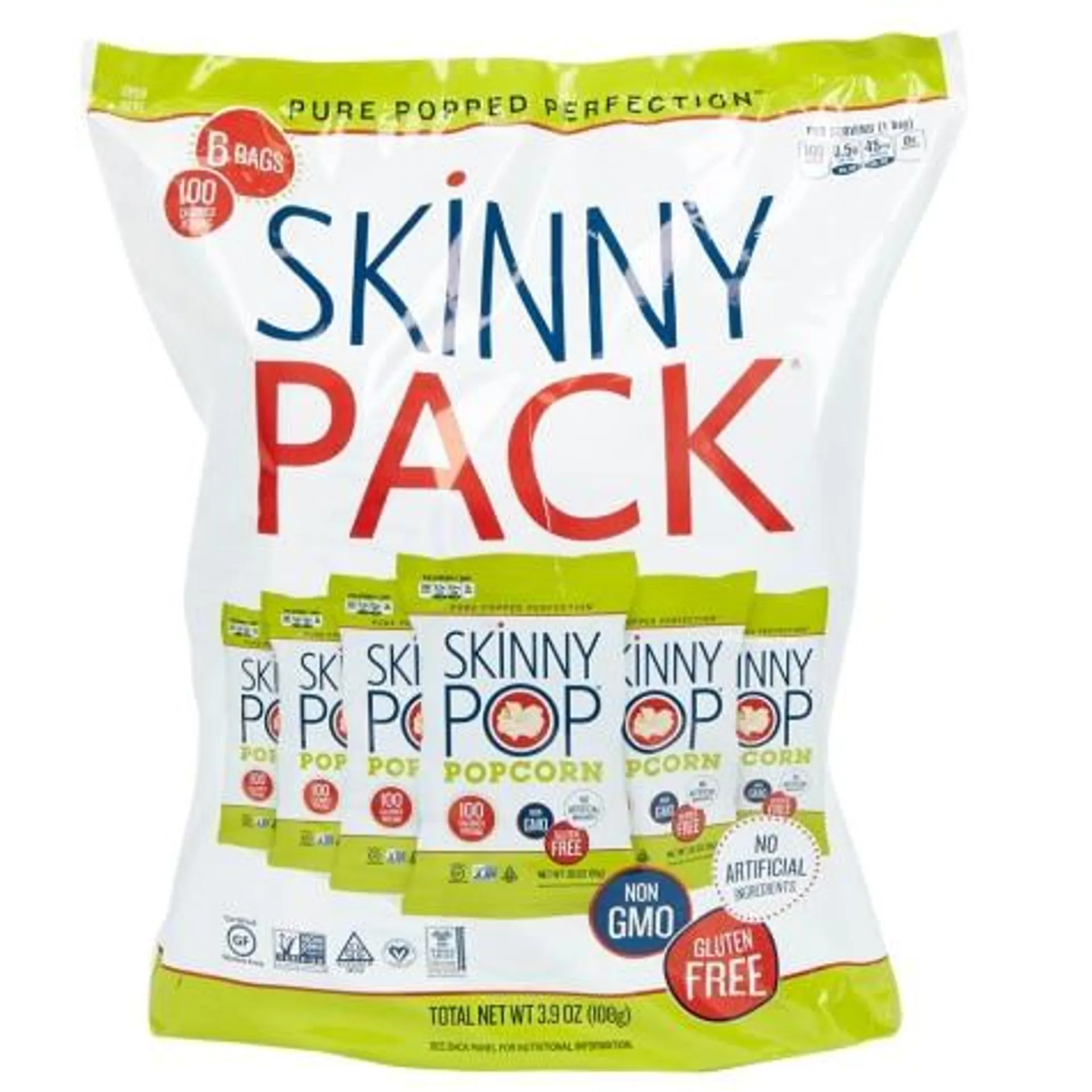 Skinny Pop Popcorn, 6 Pack