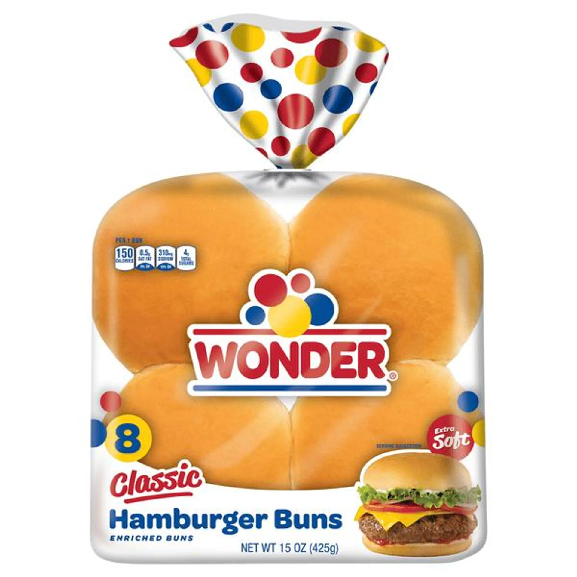 Wonder Classic Hamburger Buns 8Ct