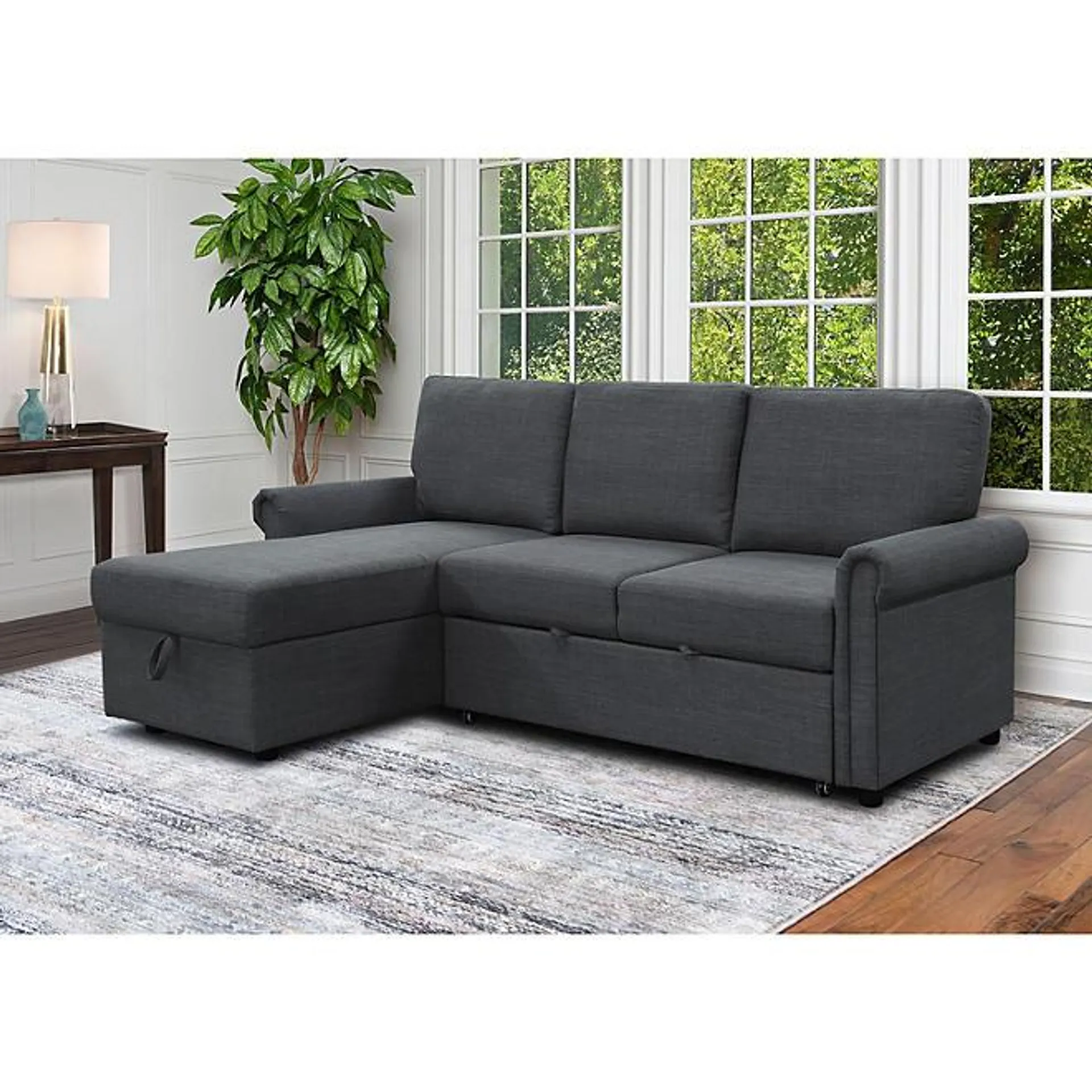 Hamilton Reversible Storage Sectional with Pullout Bed, Assorted Colors