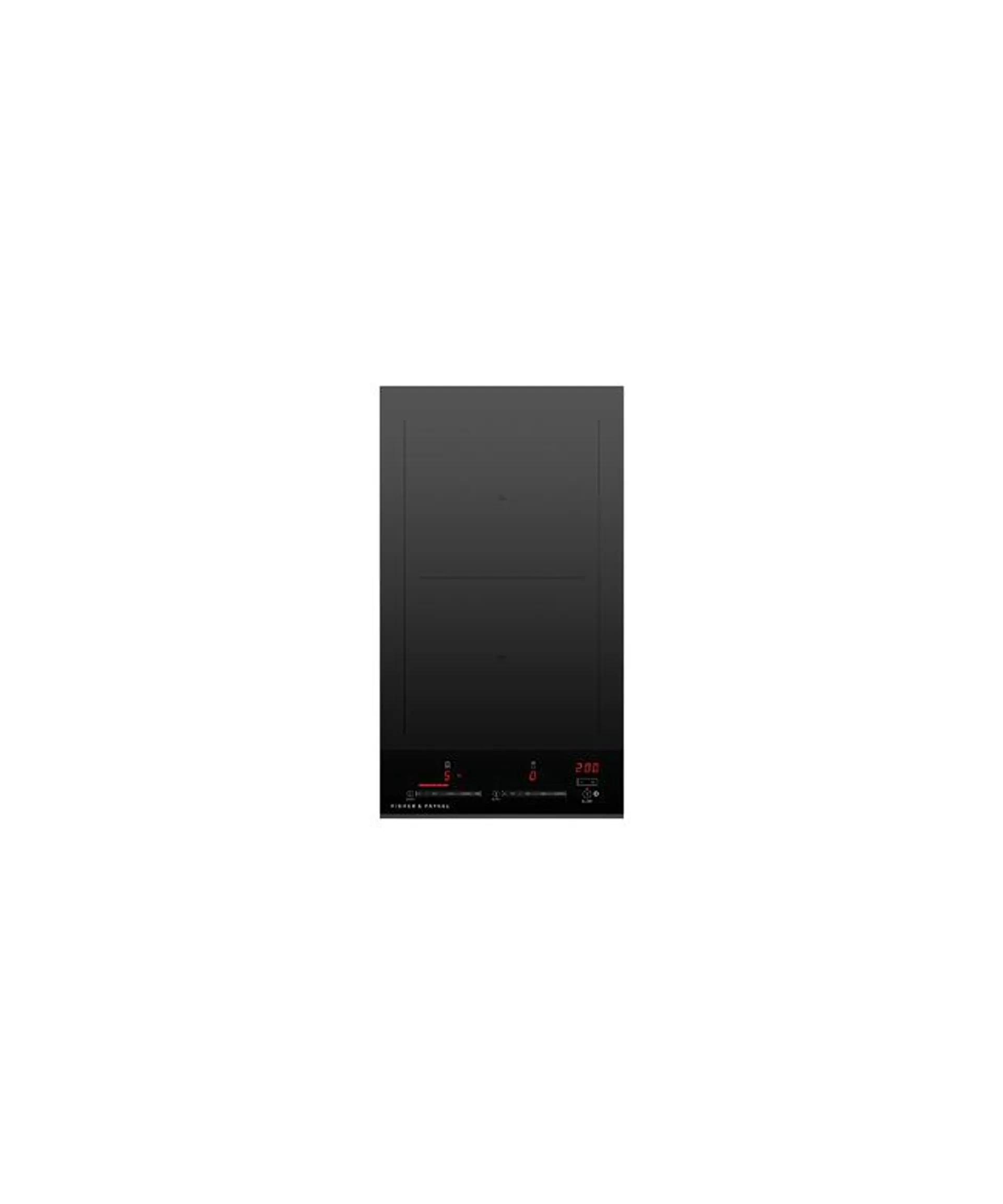Fisher & Paykel Series 9 12 in. 2-Burner Minimal Induction Cooktop with SmartZone, Simmer Burner and Power Burner - Black