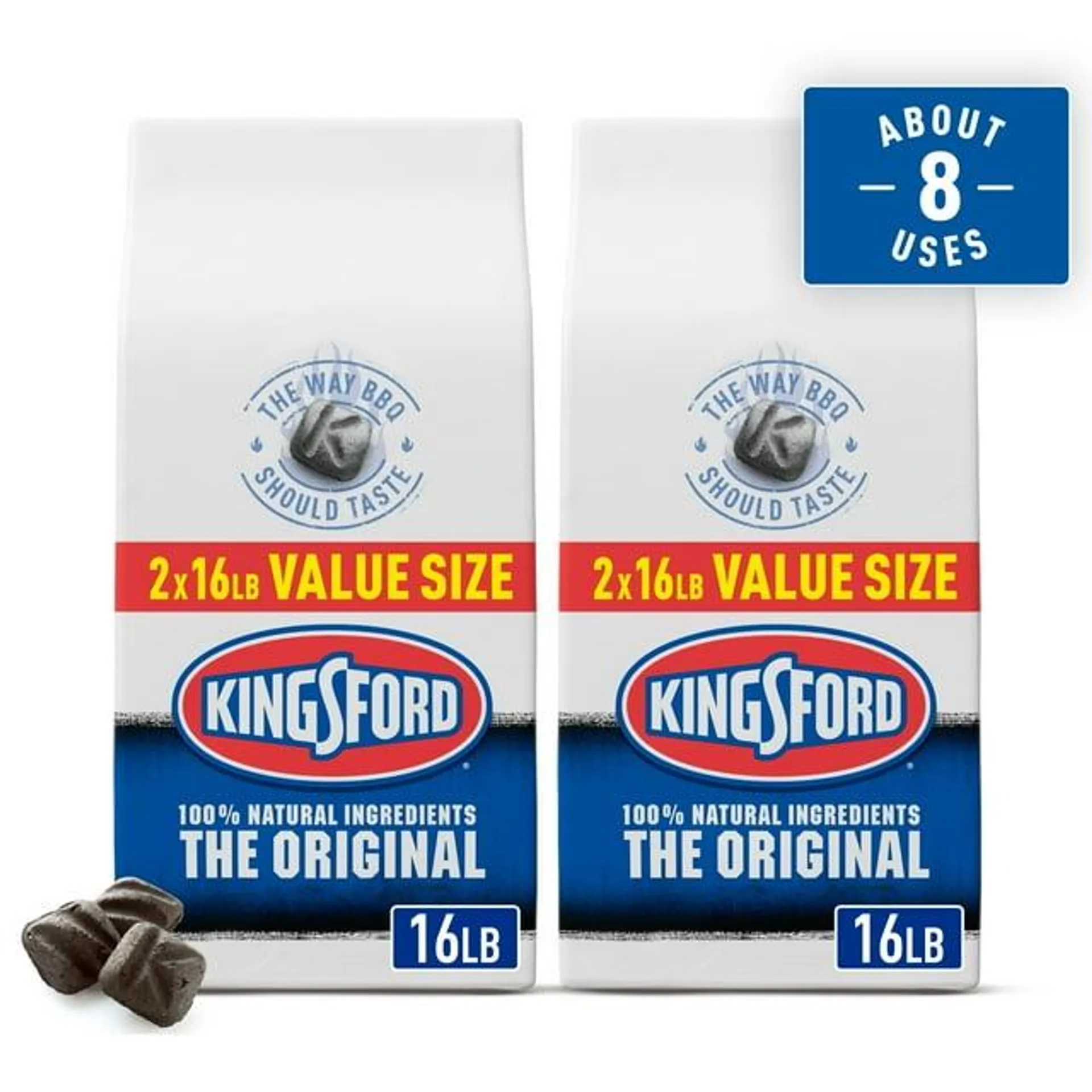 Kingsford Original Charcoal Briquettes, 16 lbs, 2 Pack