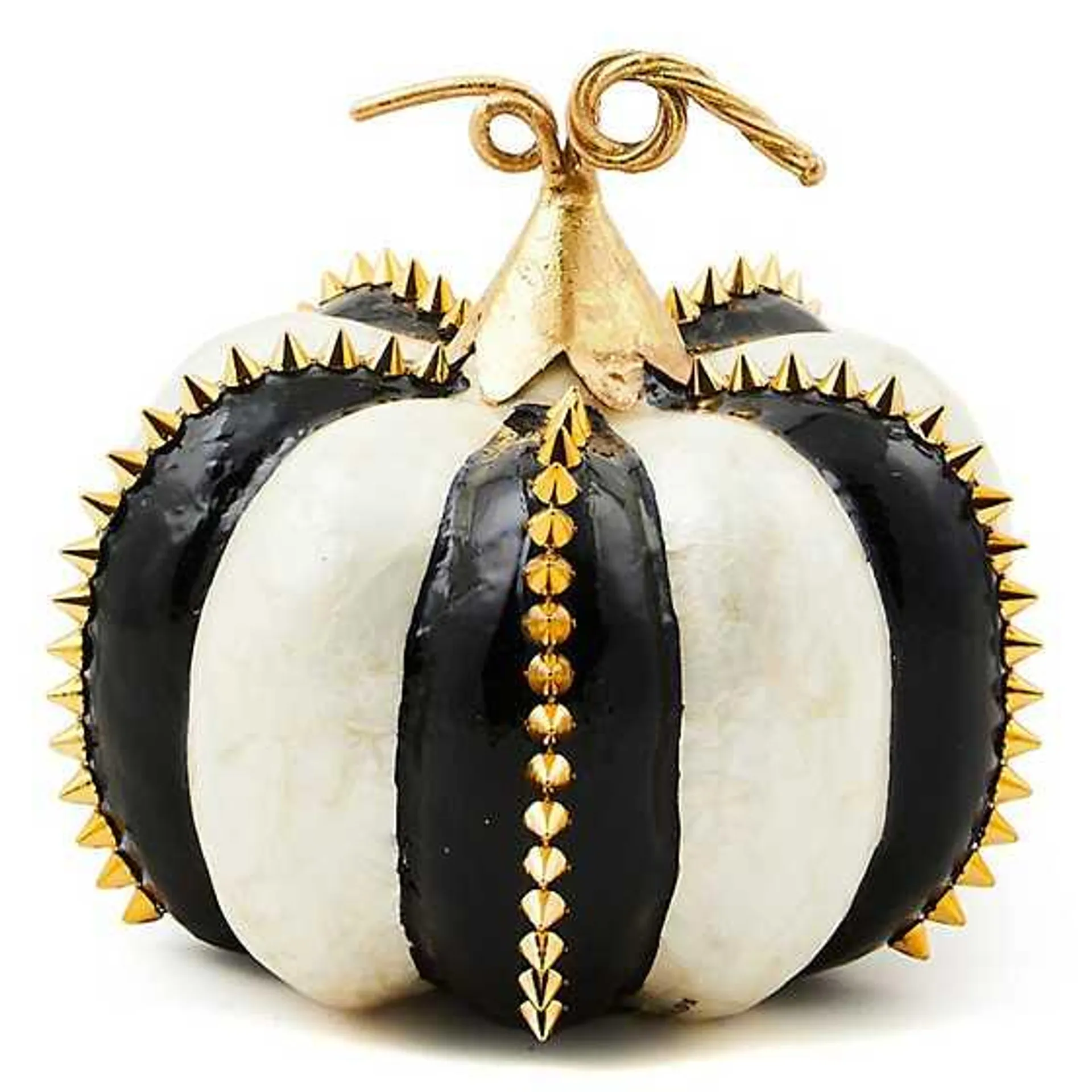 Haunted House Gold Spikes Capiz Pumpkin