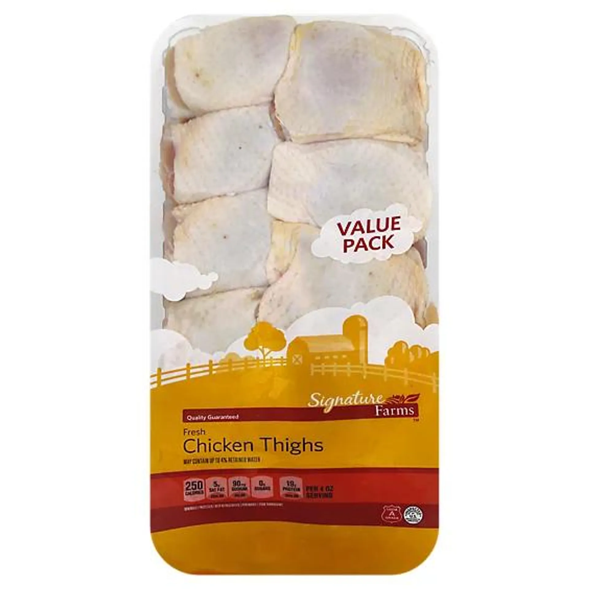 Signature Farms Bone In Chicken Thighs Value Pack - 4.50 Lb