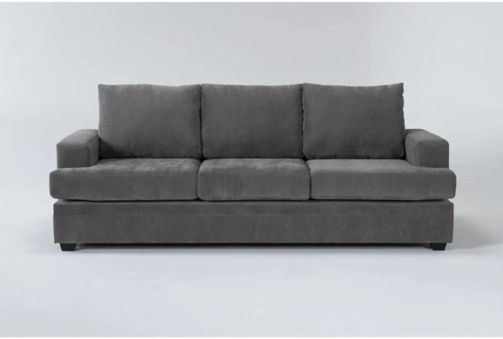 Bonaterra Charcoal Grey Fabric 97" Sofa