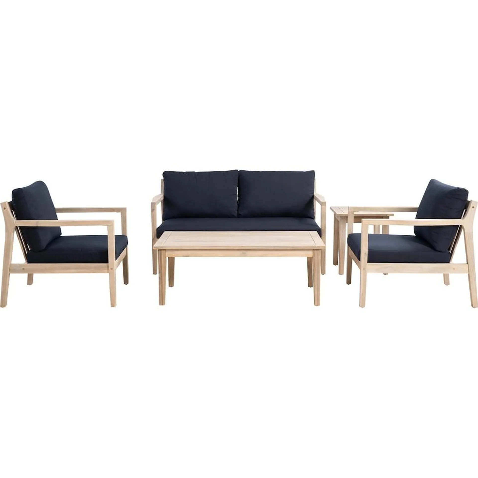 Annotto Bay Outdoor Set with Sofa, 2 Chairs, Side Table and Coffee Table