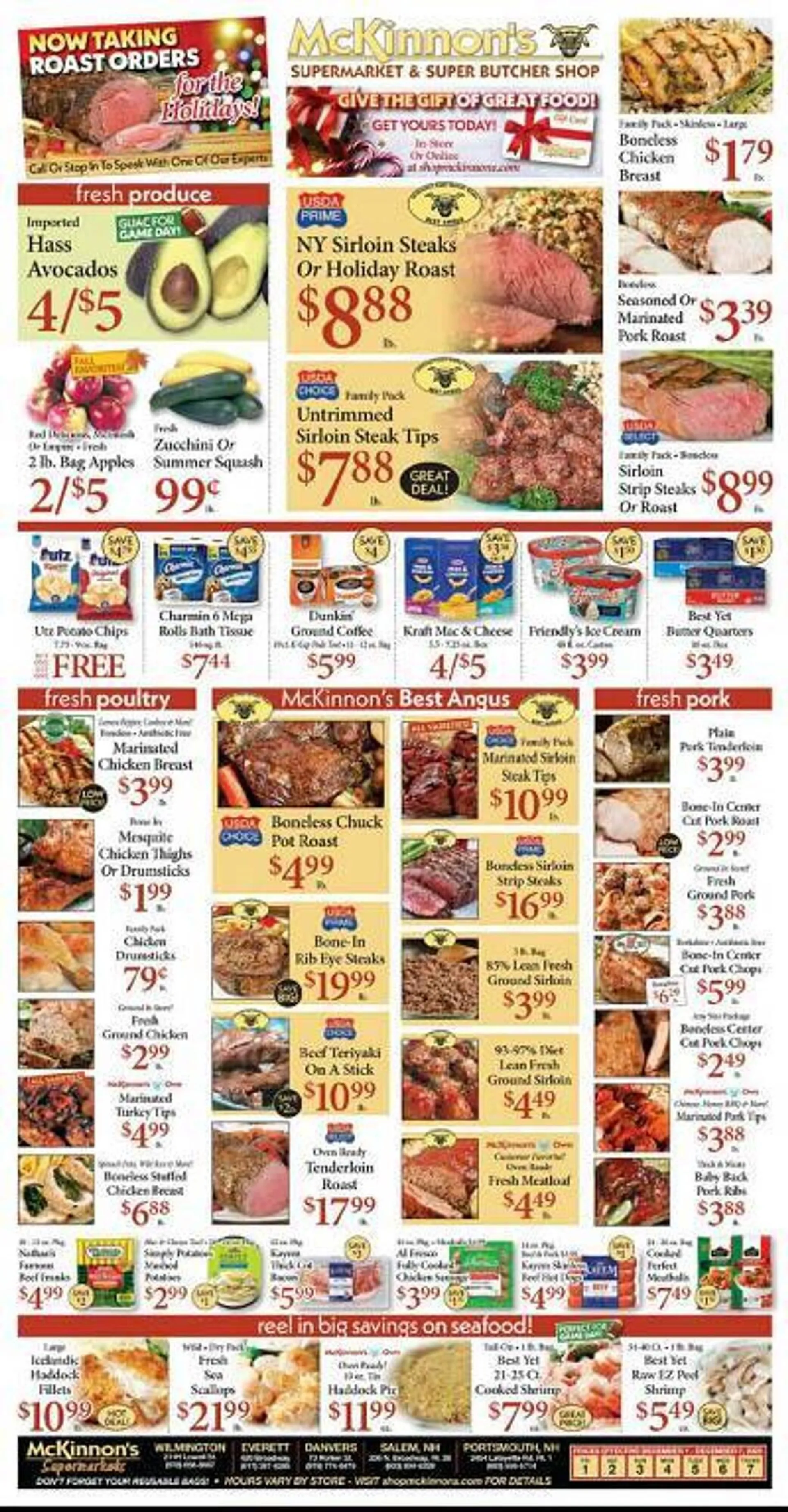 McKinnon's Supermarkets Weekly Ad valid until December 7, 2023