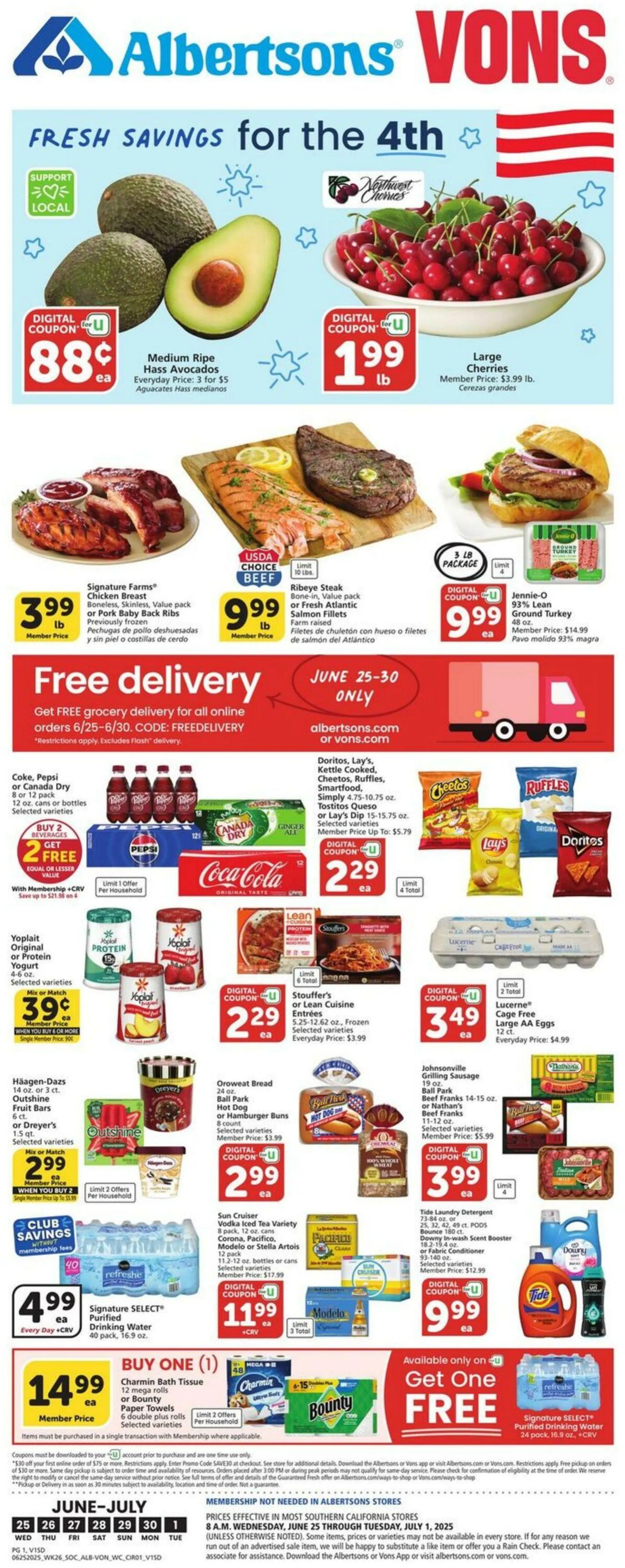 Weekly ad Vons Current weekly ad from June 25 to July 1 2025 - Page 1