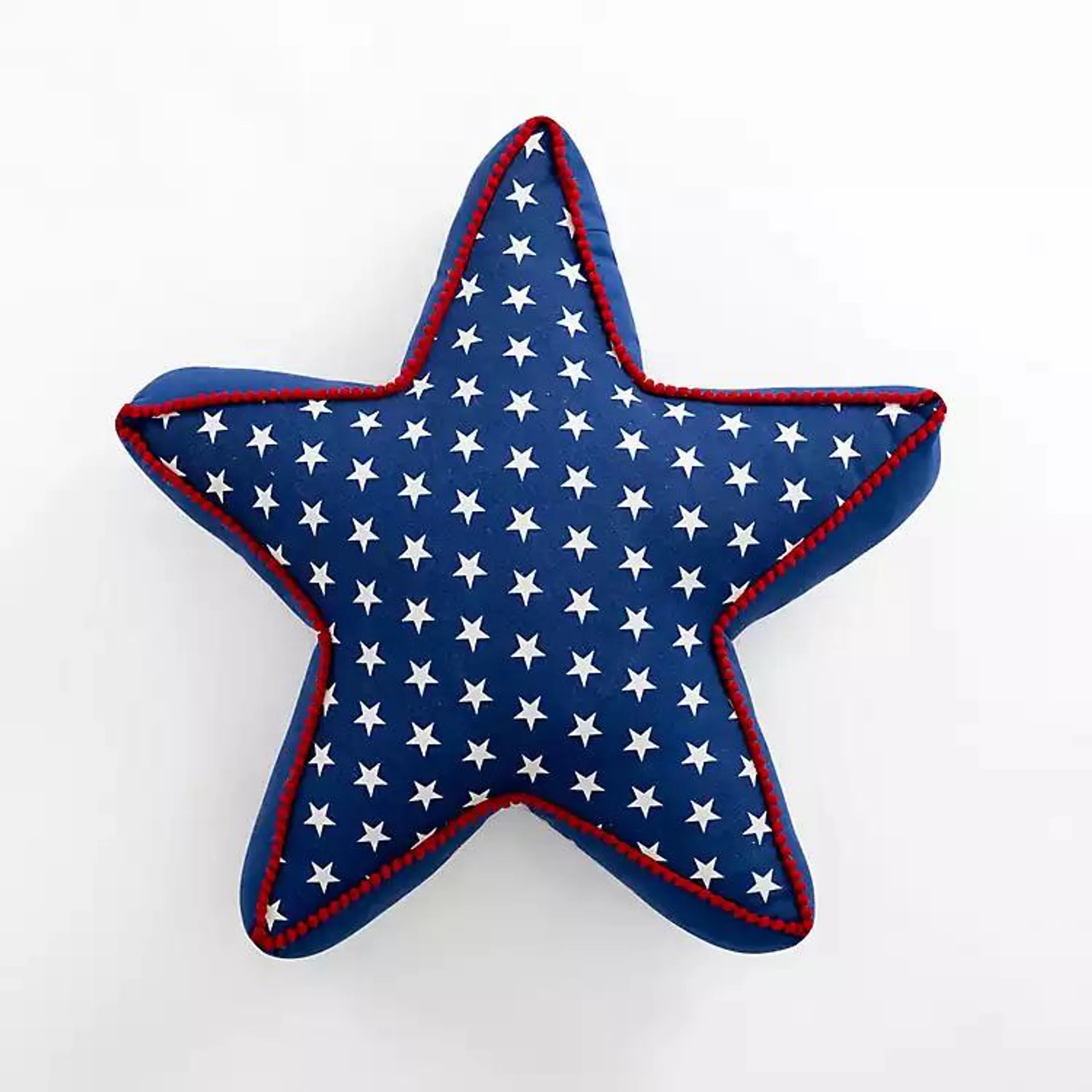 Star Shaped Patriotic Outdoor Throw Pillow