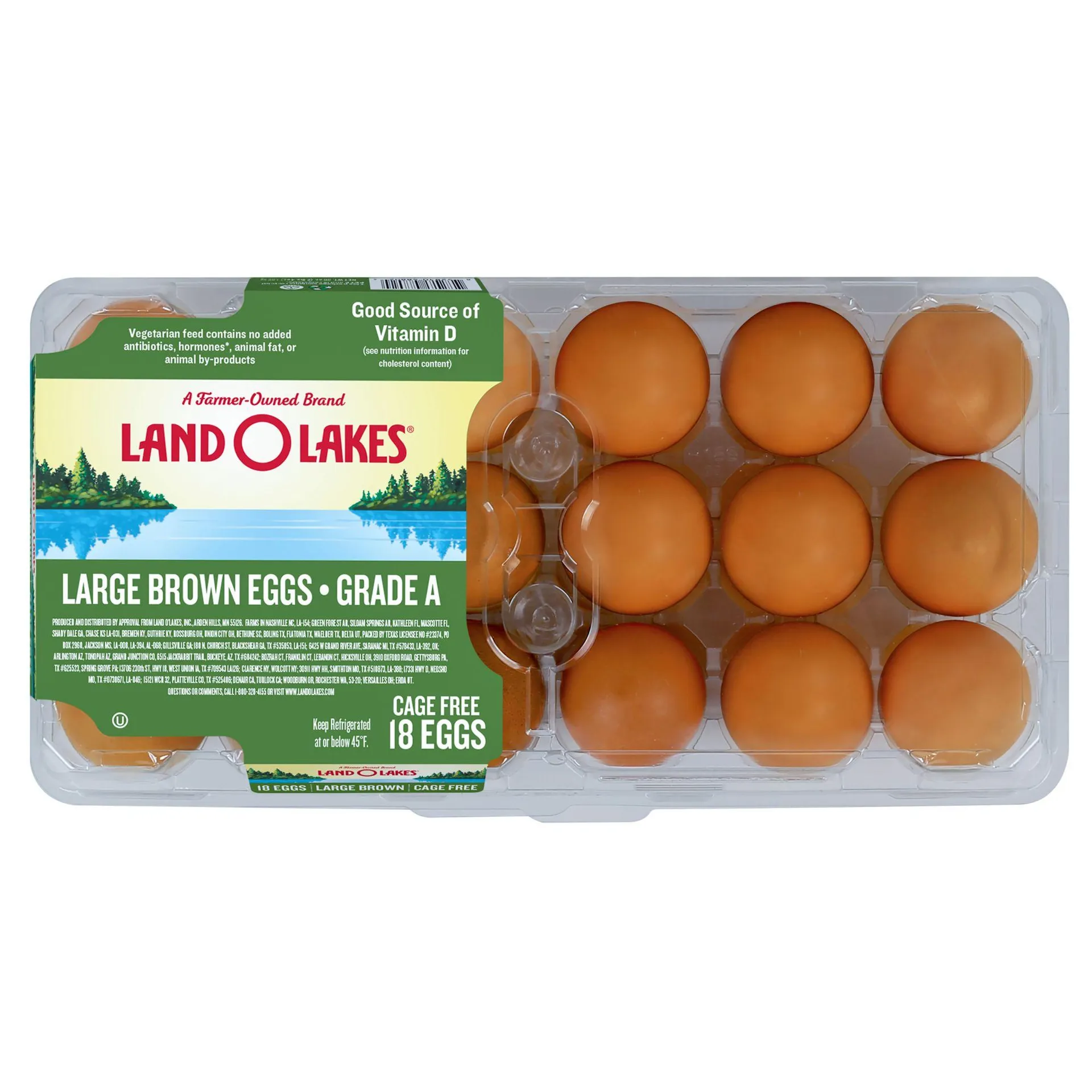 Land O'Lakes Cage Free Large Brown Eggs, 18 ct.