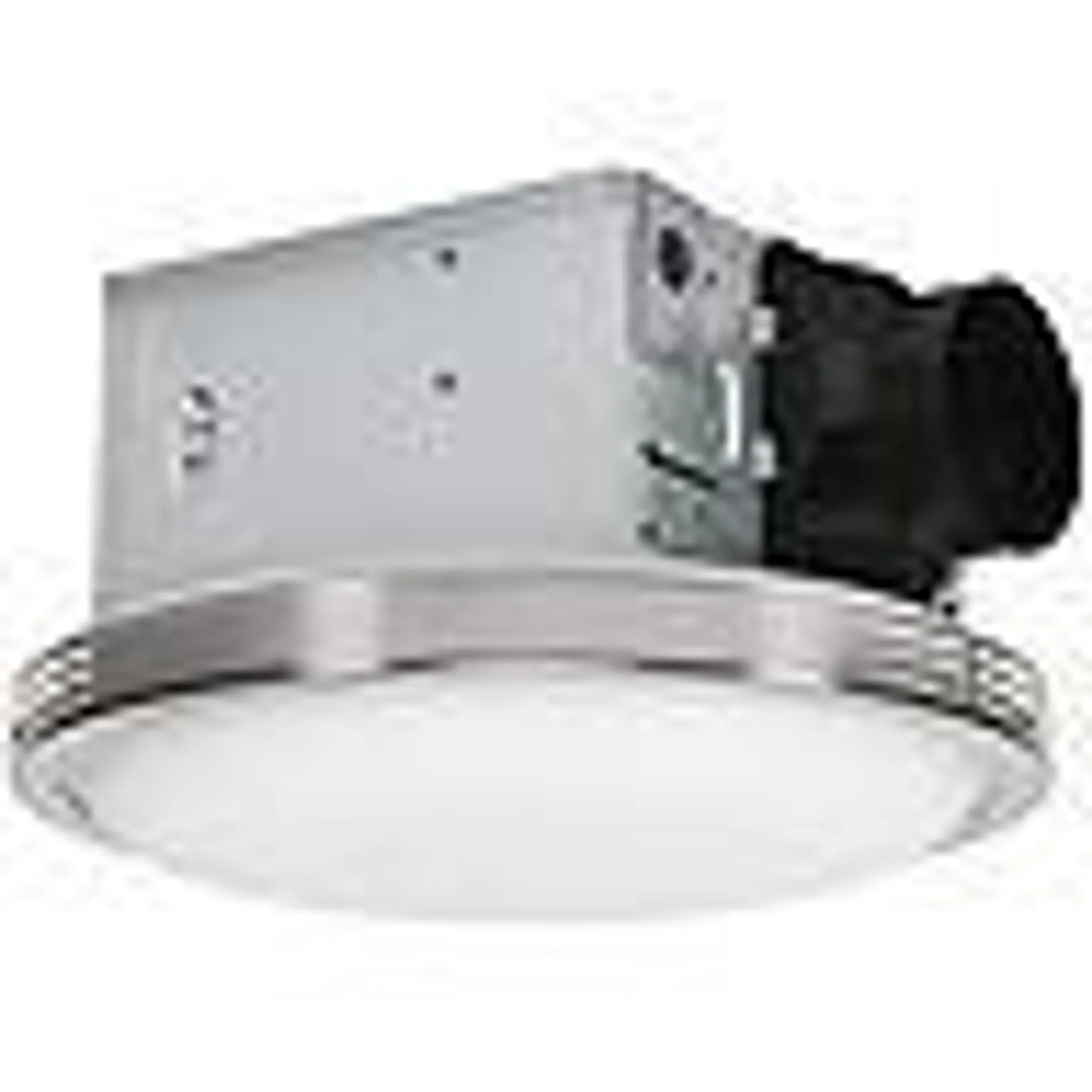 Homewerks Bathroom Ventilation Fan with LED Light and Brushed Nickel Trim