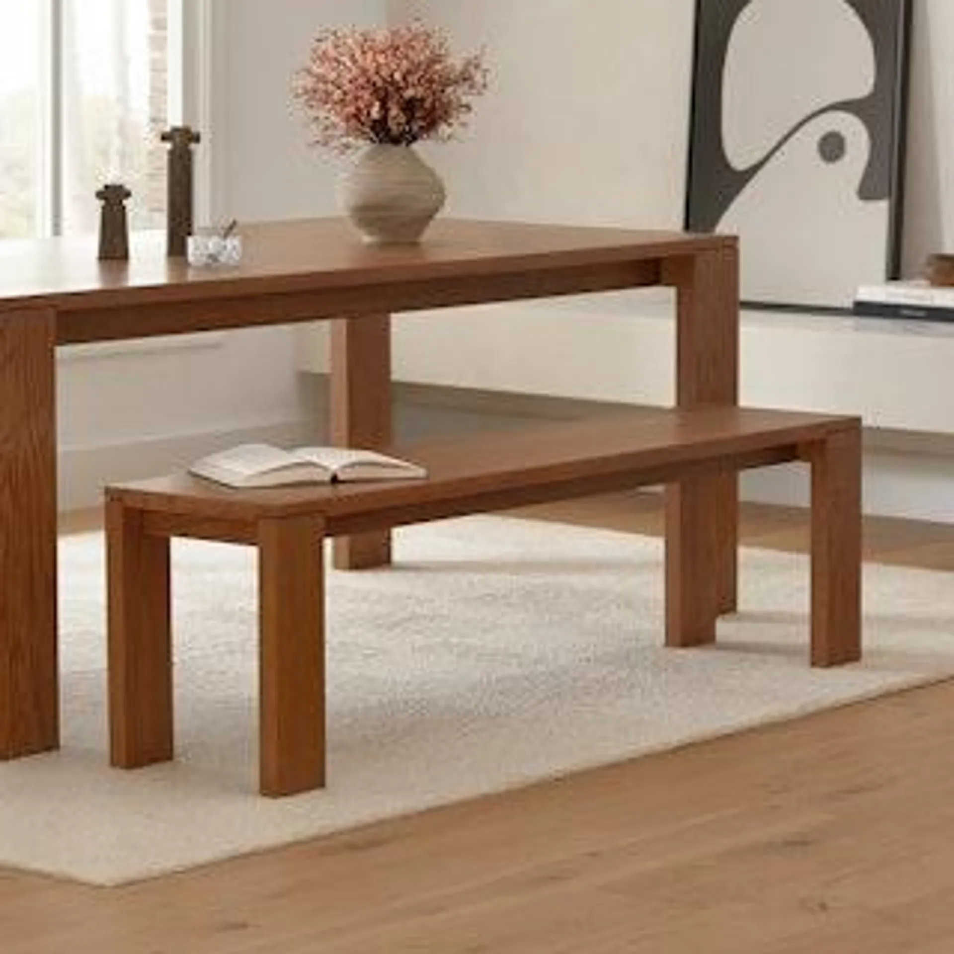 Dako 61" Bench - Smoked Oak