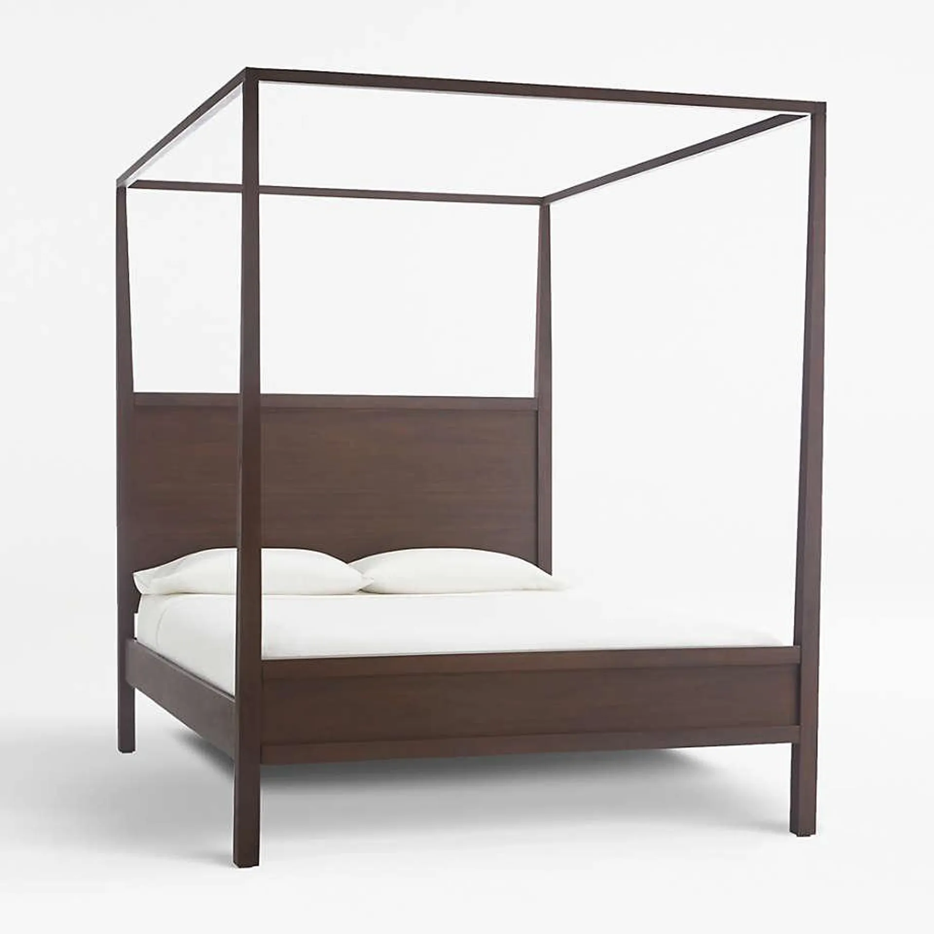 Keane Espresso Wood Queen Canopy Bed