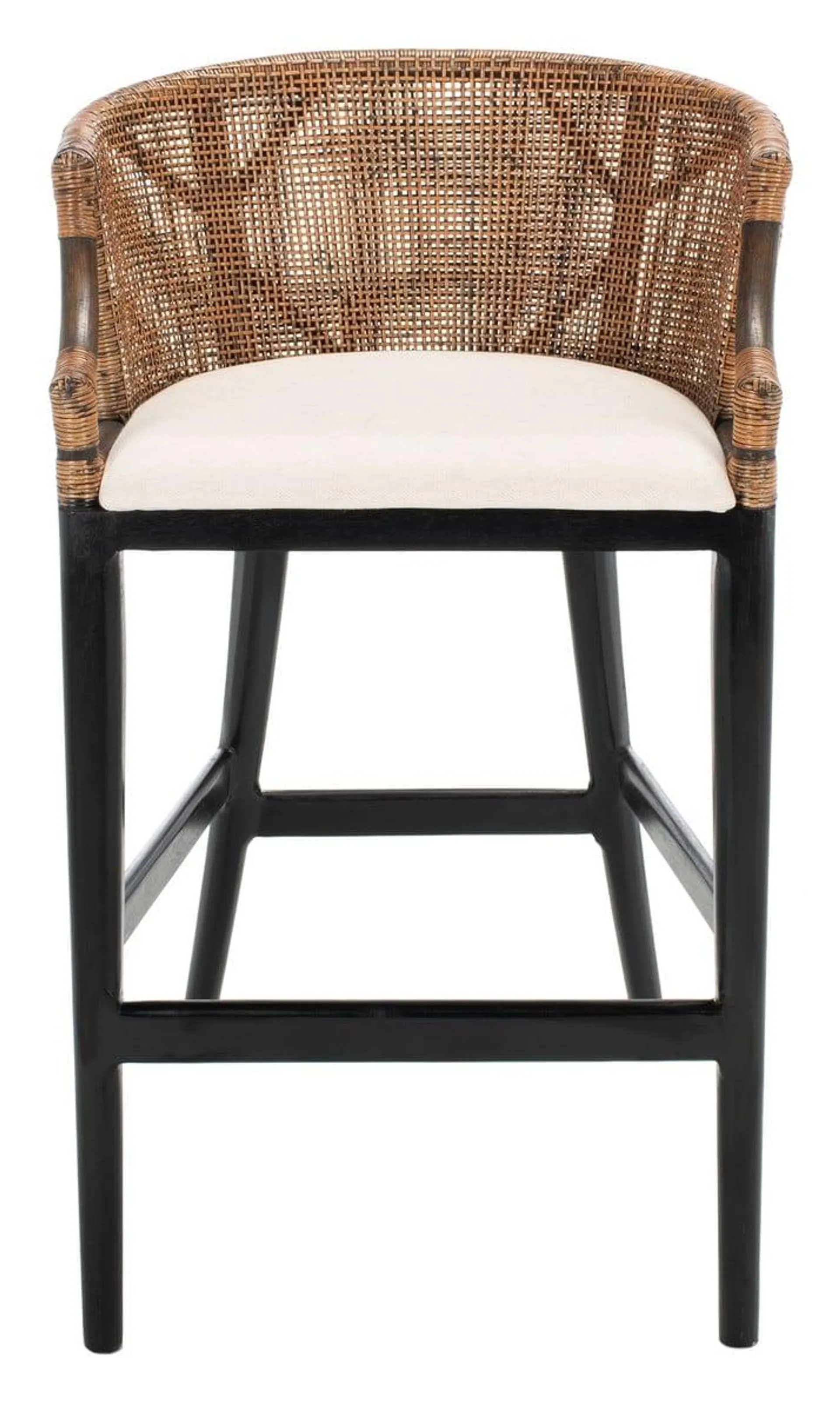 Safavieh SEA4014D 22.3 x 20.5 x 39 in. Brando Barstool, Brown & Black