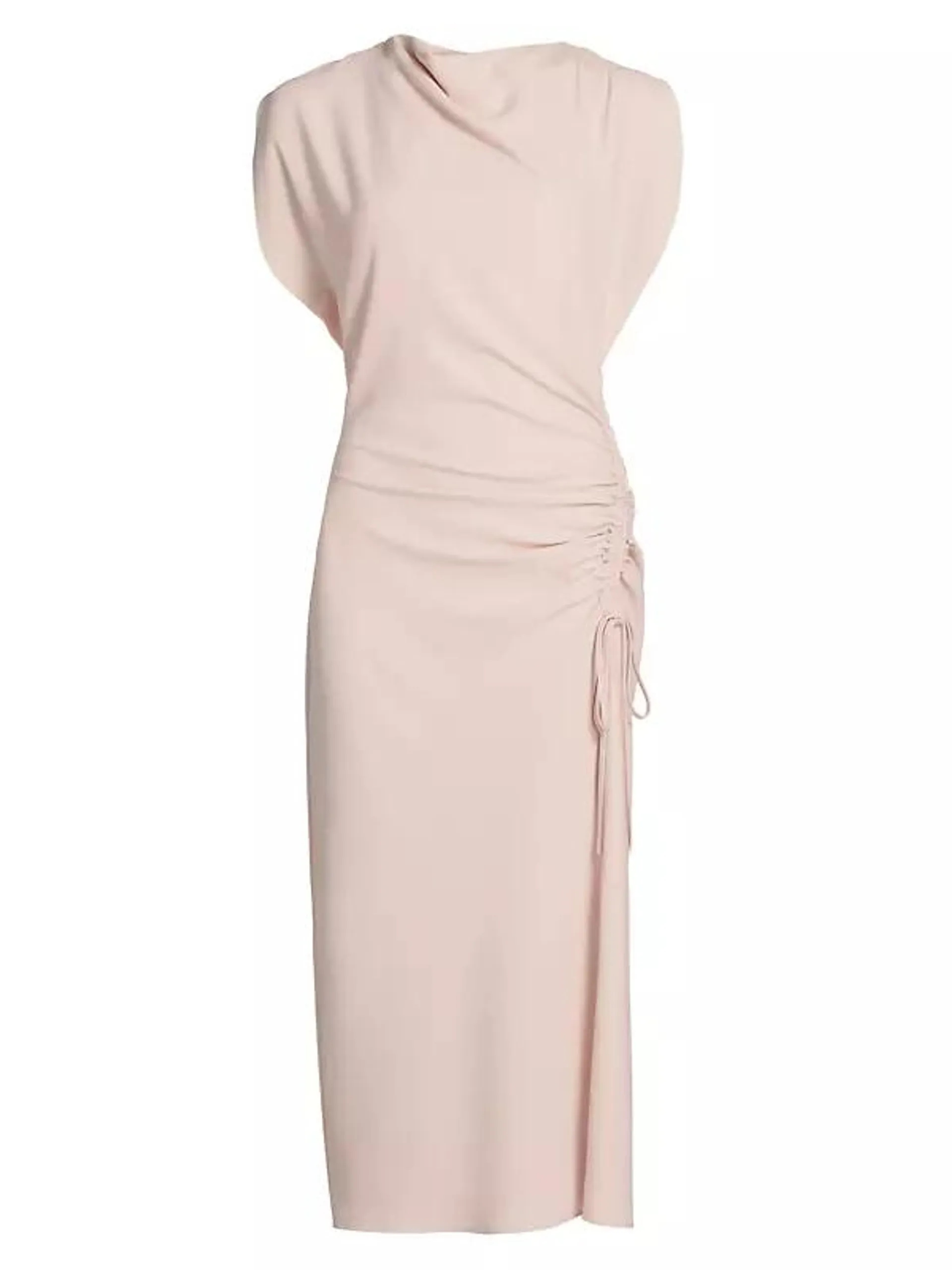 Bonnie Side Drape Midi-Dress