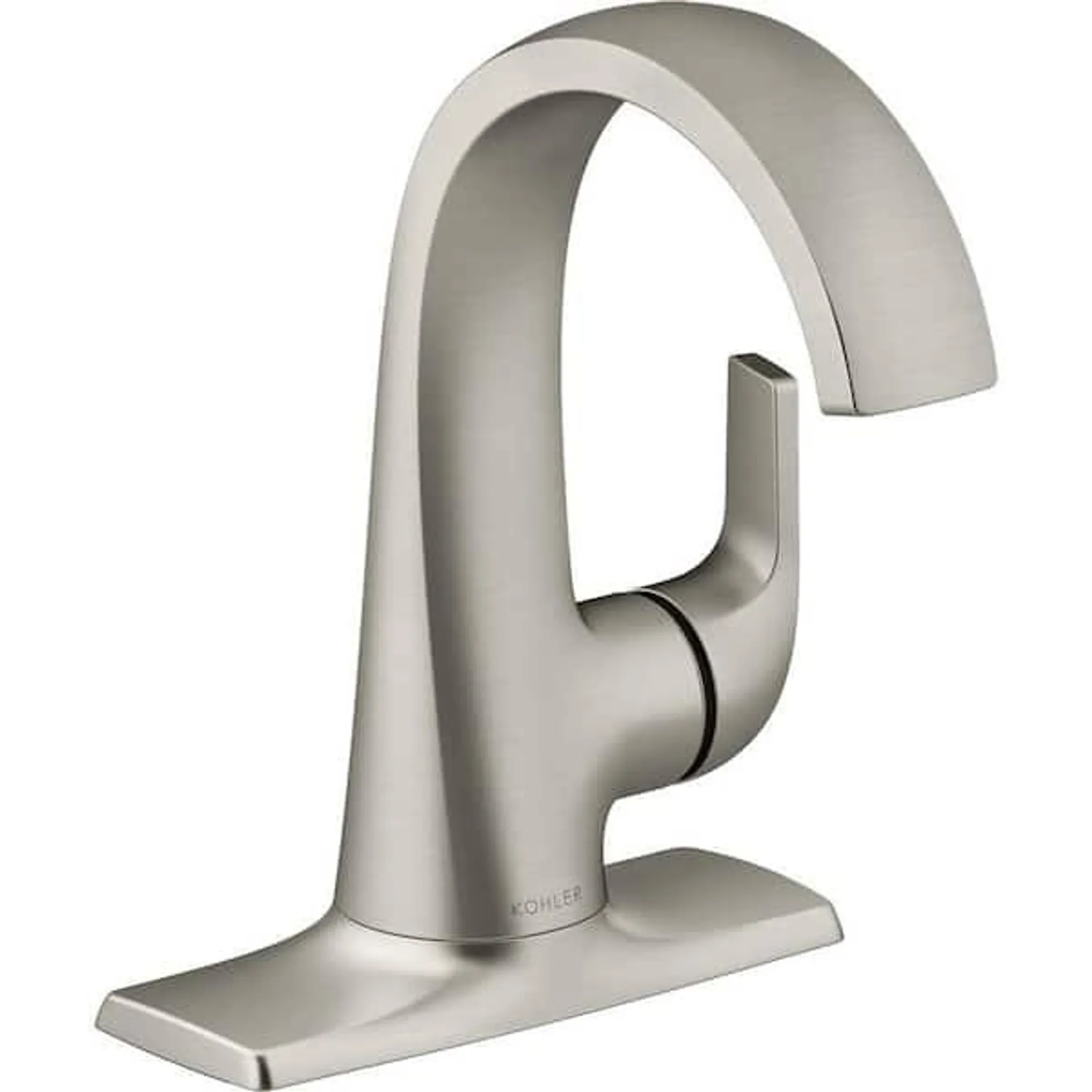 Cursiva Single Handle Single Hole Bathroom Faucet in Vibrant Brushed Nickel