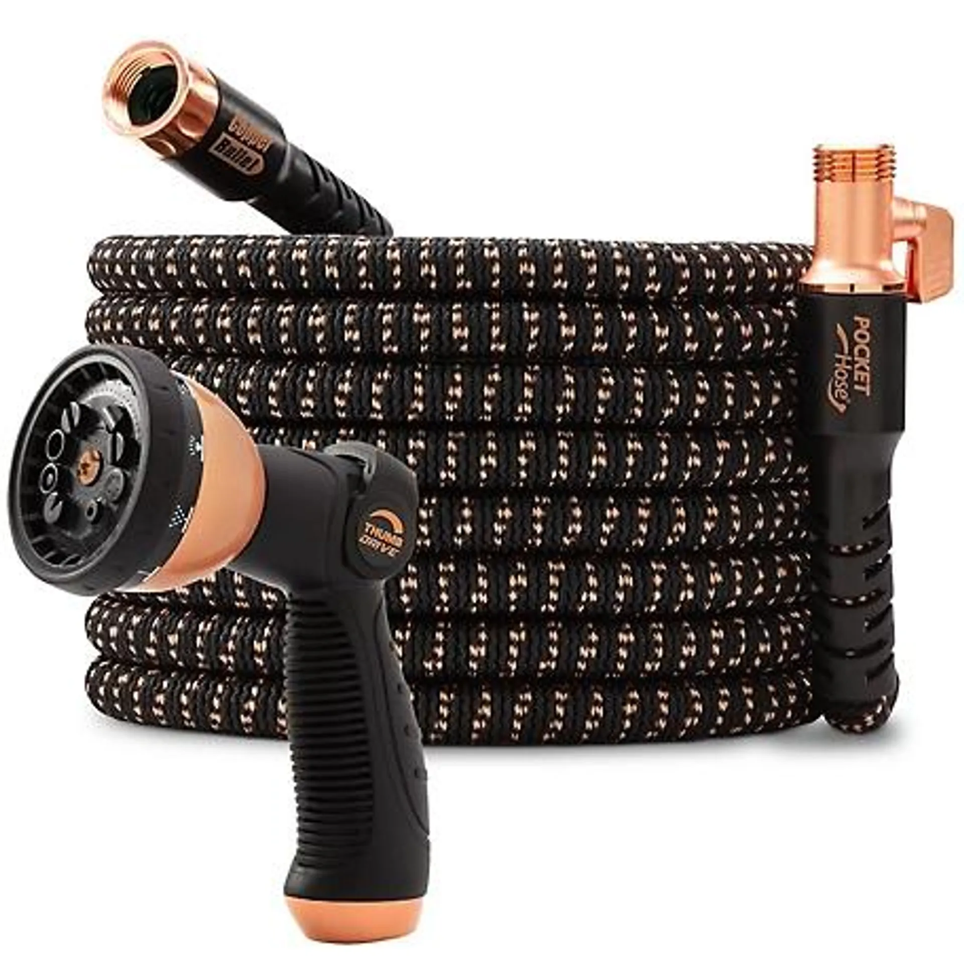 Pocket Hose Copper Bullet Expandable Hose Black, 100 ft.