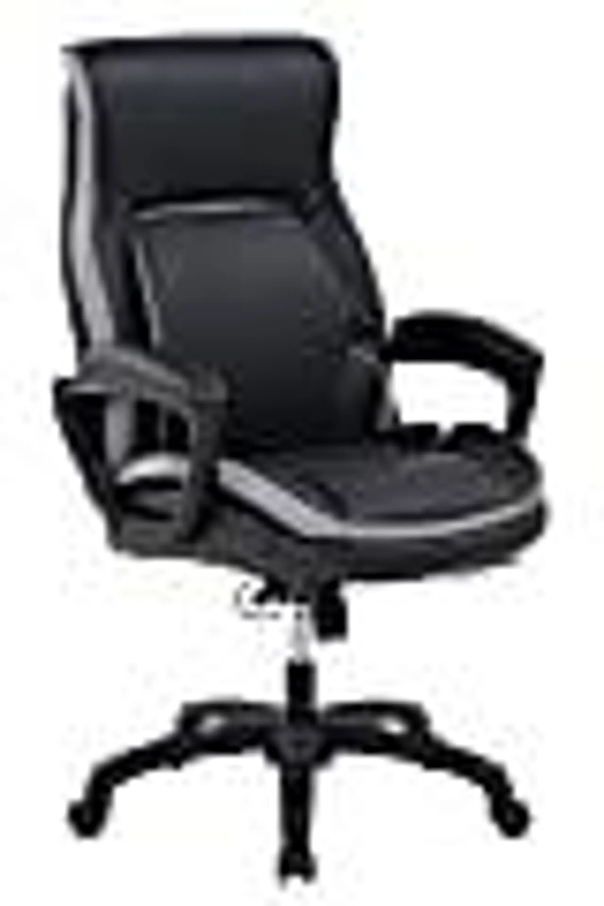 Shaquille O'Neal™ Amphion Ergonomic Bonded Leather High-Back Executive Office Chair, Black