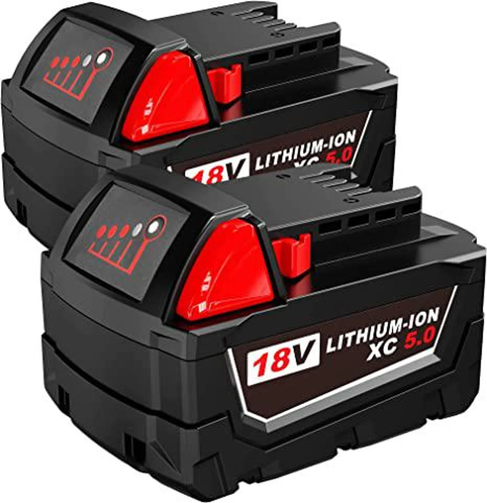 S SKSTYLE 5.0Ah Battery for Milwaukee M18 48-11-1850 2 Pack Lithium-Ion 18V Battery 48-11-1852