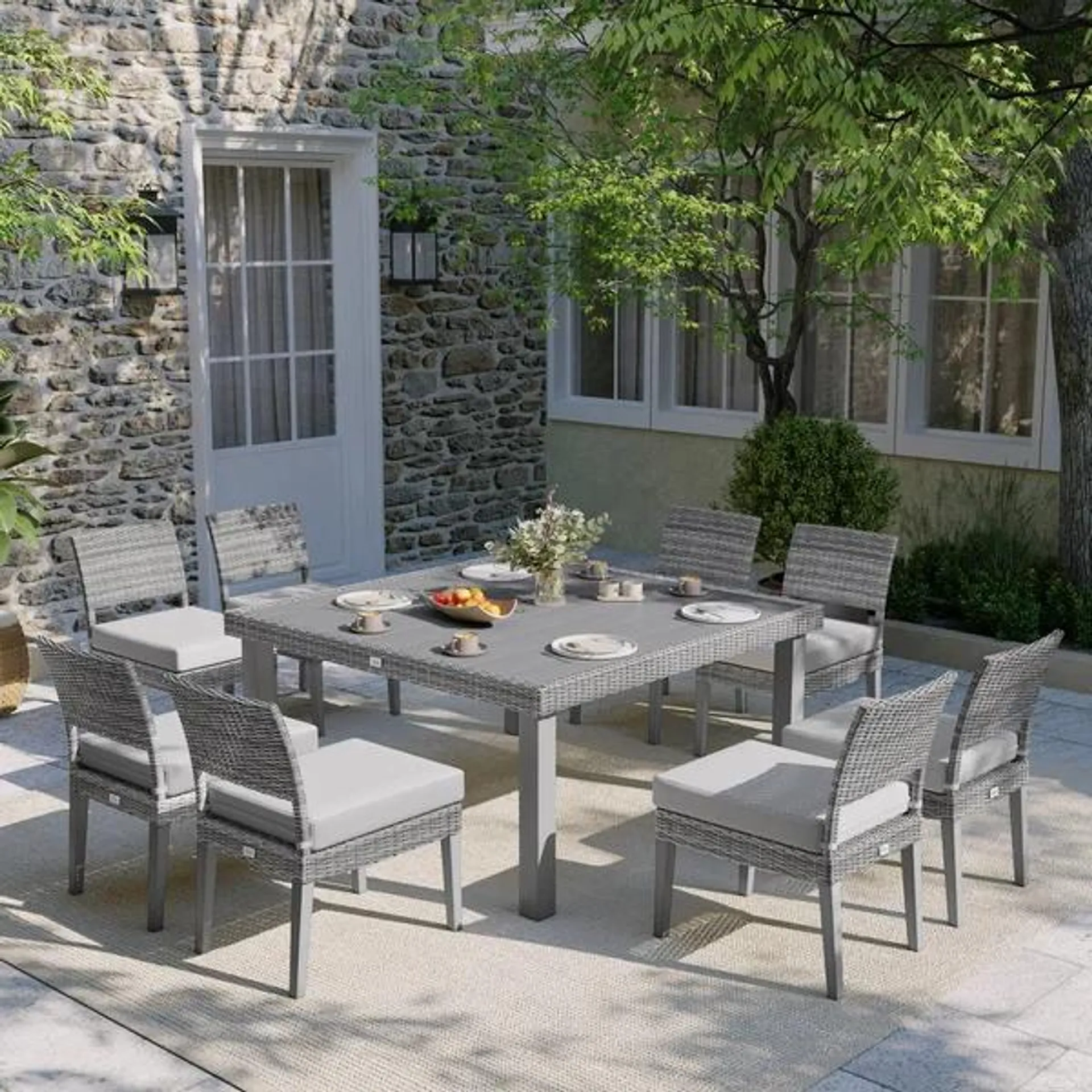 Burlington 9-piece Outdoor Patio Dining Set