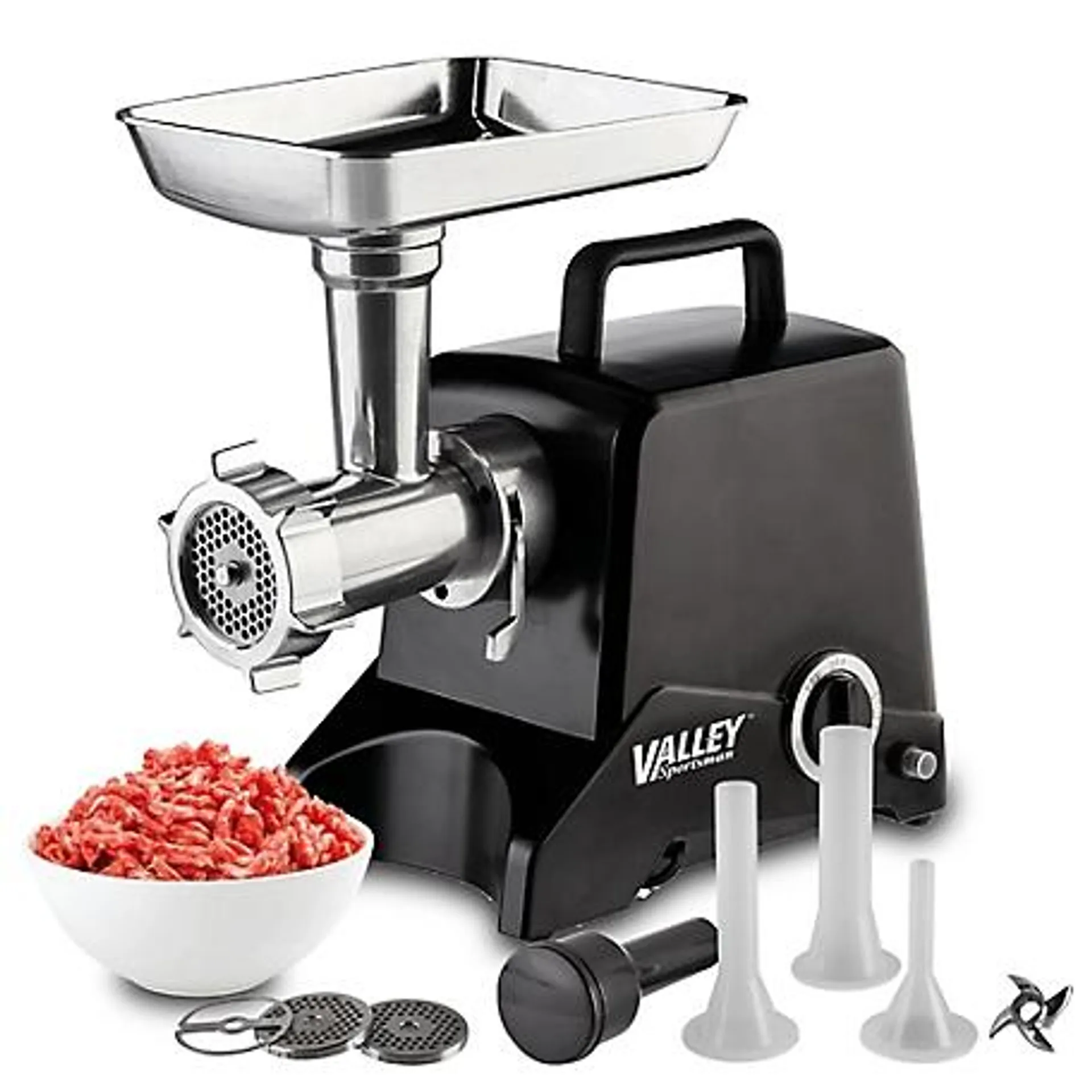 Valley Sportsman #12 Stainless Steel Meat Grinder, Heavy-Duty, Efficient Grinding for Home and Commercial Use