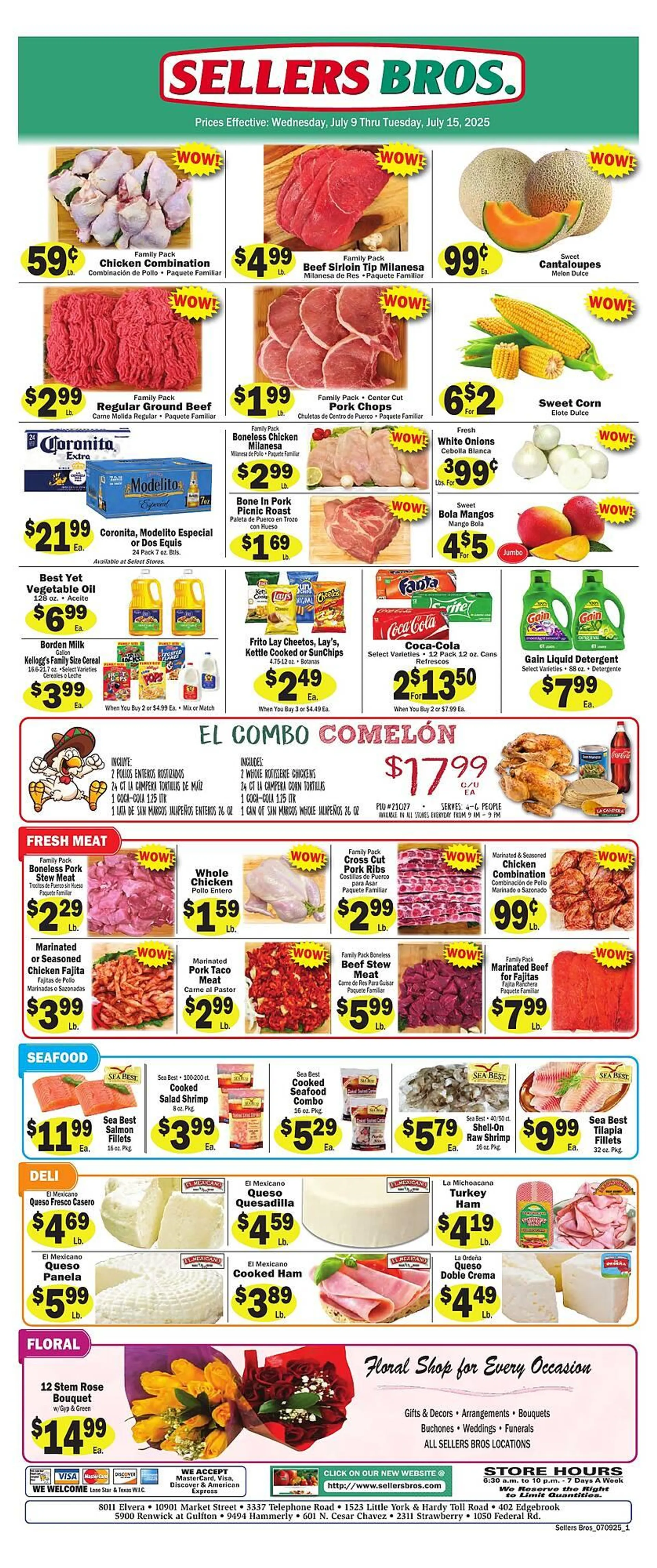 Weekly ad Sellers Bros Weekly Ad from July 9 to July 15 2025 - Page 1