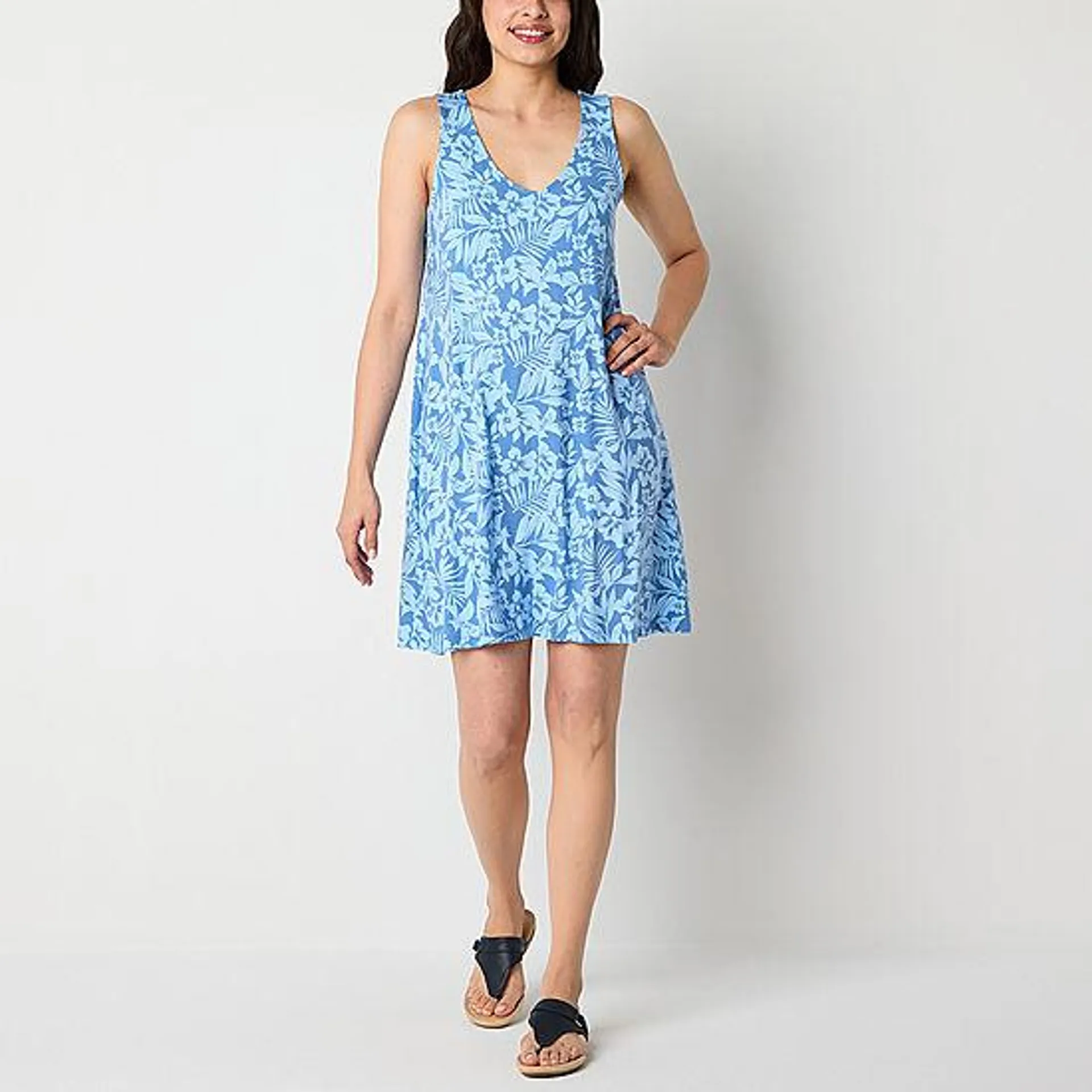 St. John's Bay Sleeveless Midi Swing Dresses