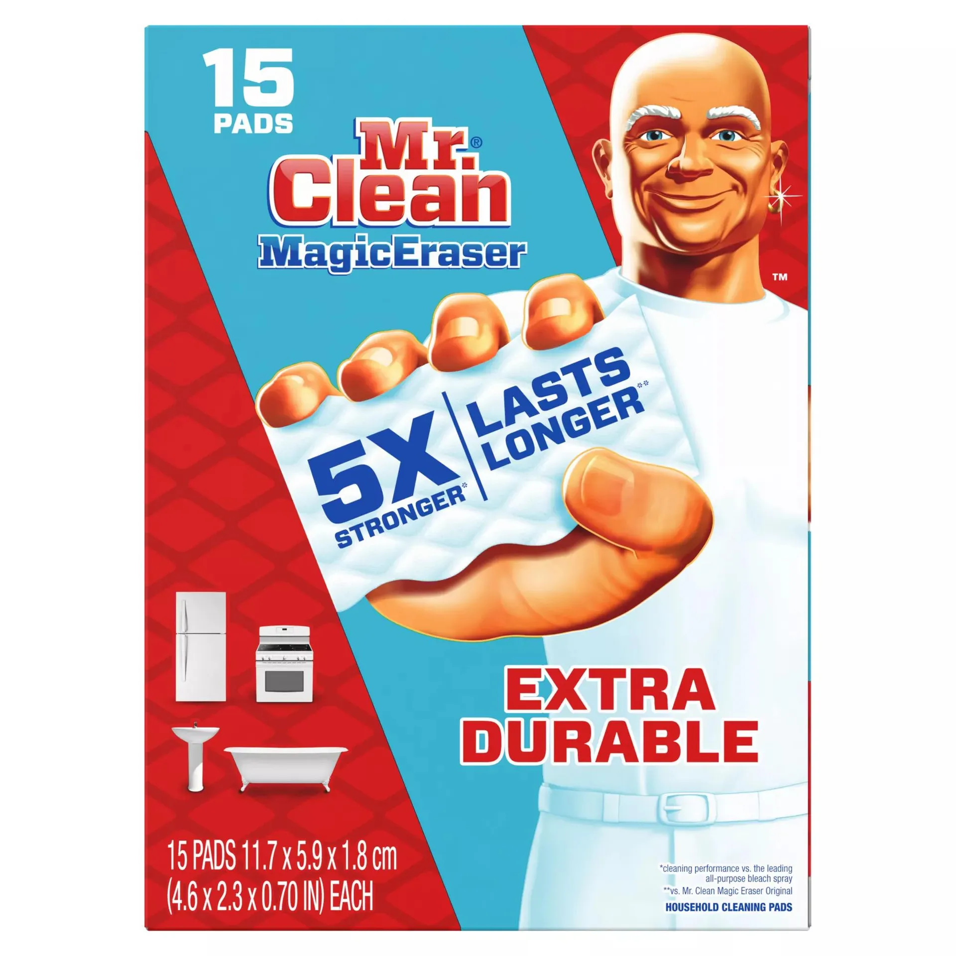 Mr. Clean Extra Durable Scrub Magic Eraser Sponges, 15 ct.