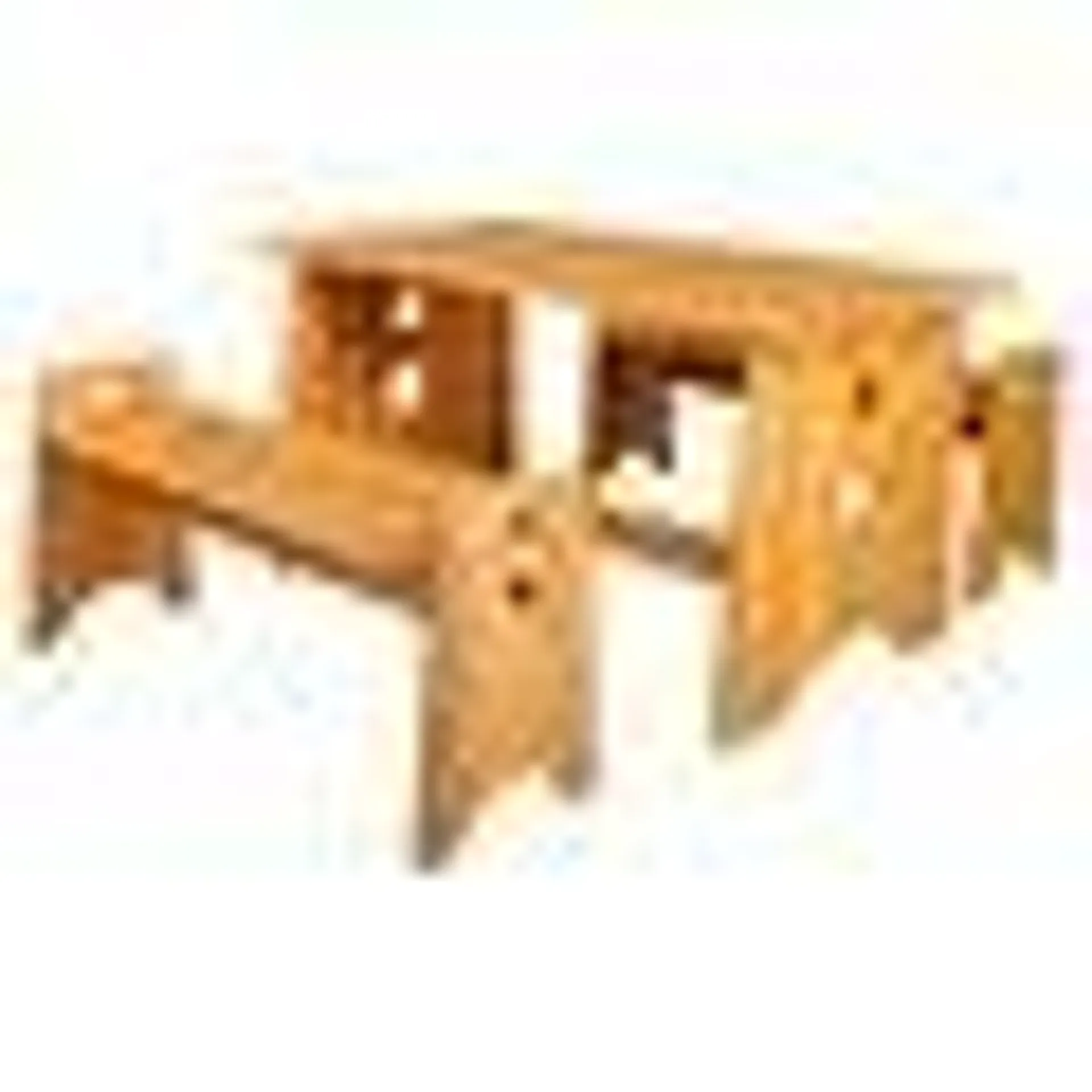 Pine Table and Benches by Gilbert Marklund for Furusnickarn, Sweden, 1970s, Set of 3