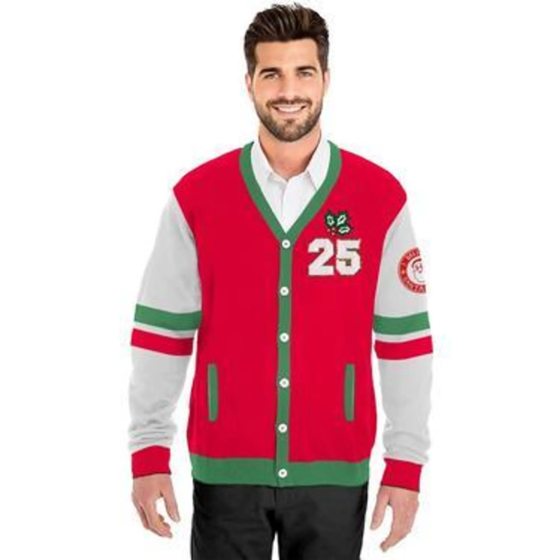 Adult Santa Claus Varsity Cardigan