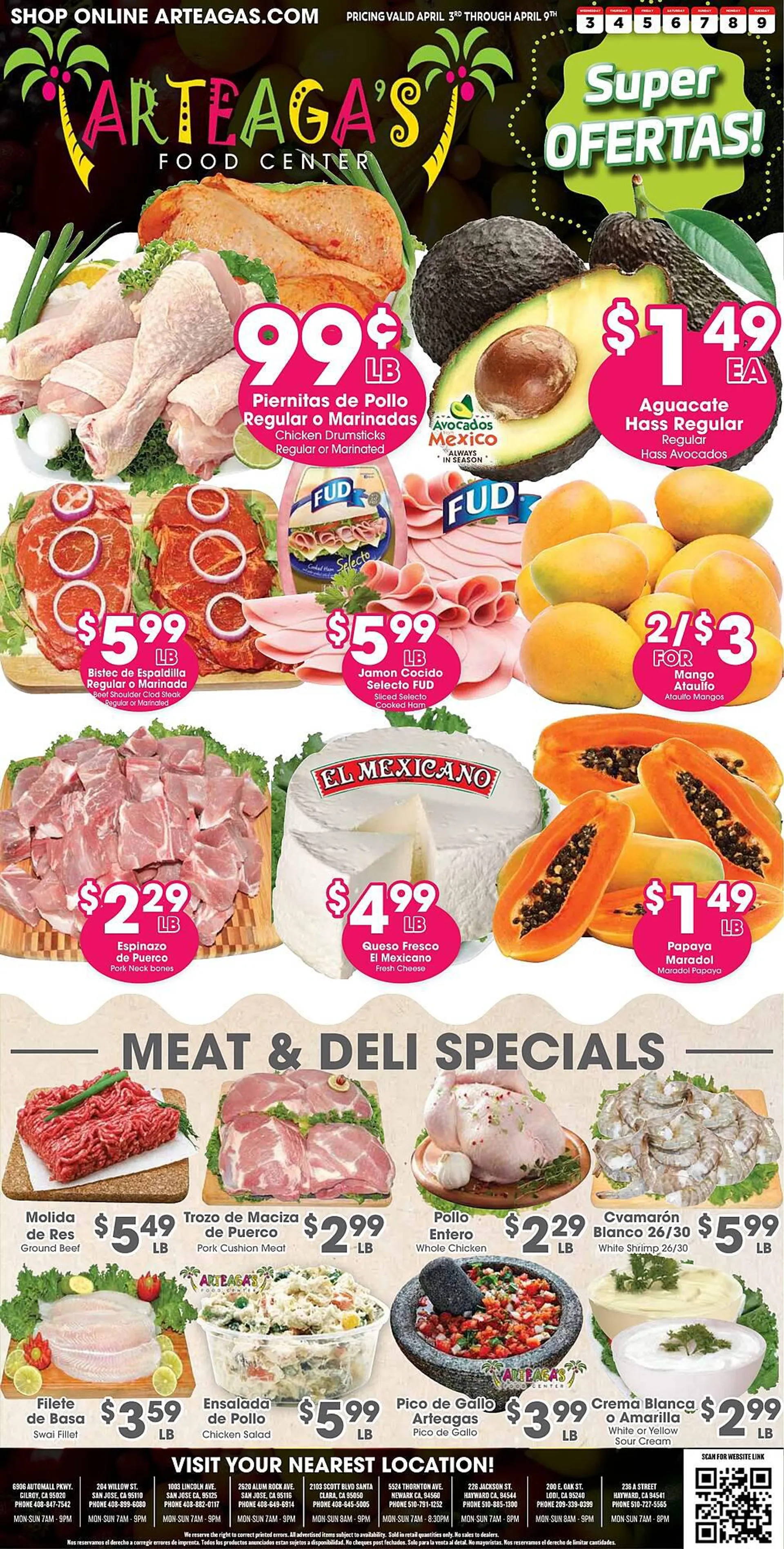Weekly ad Arteagas Food Center ad from April 3 to April 9 2024 - Page 