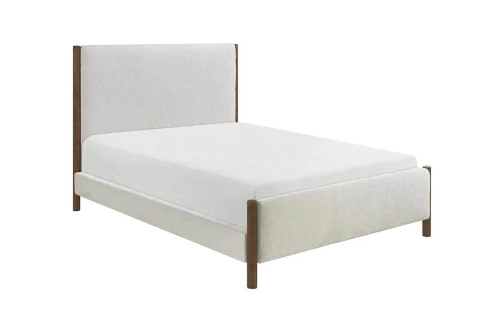 Landry Queen Upholstered & Wood Platform Bed