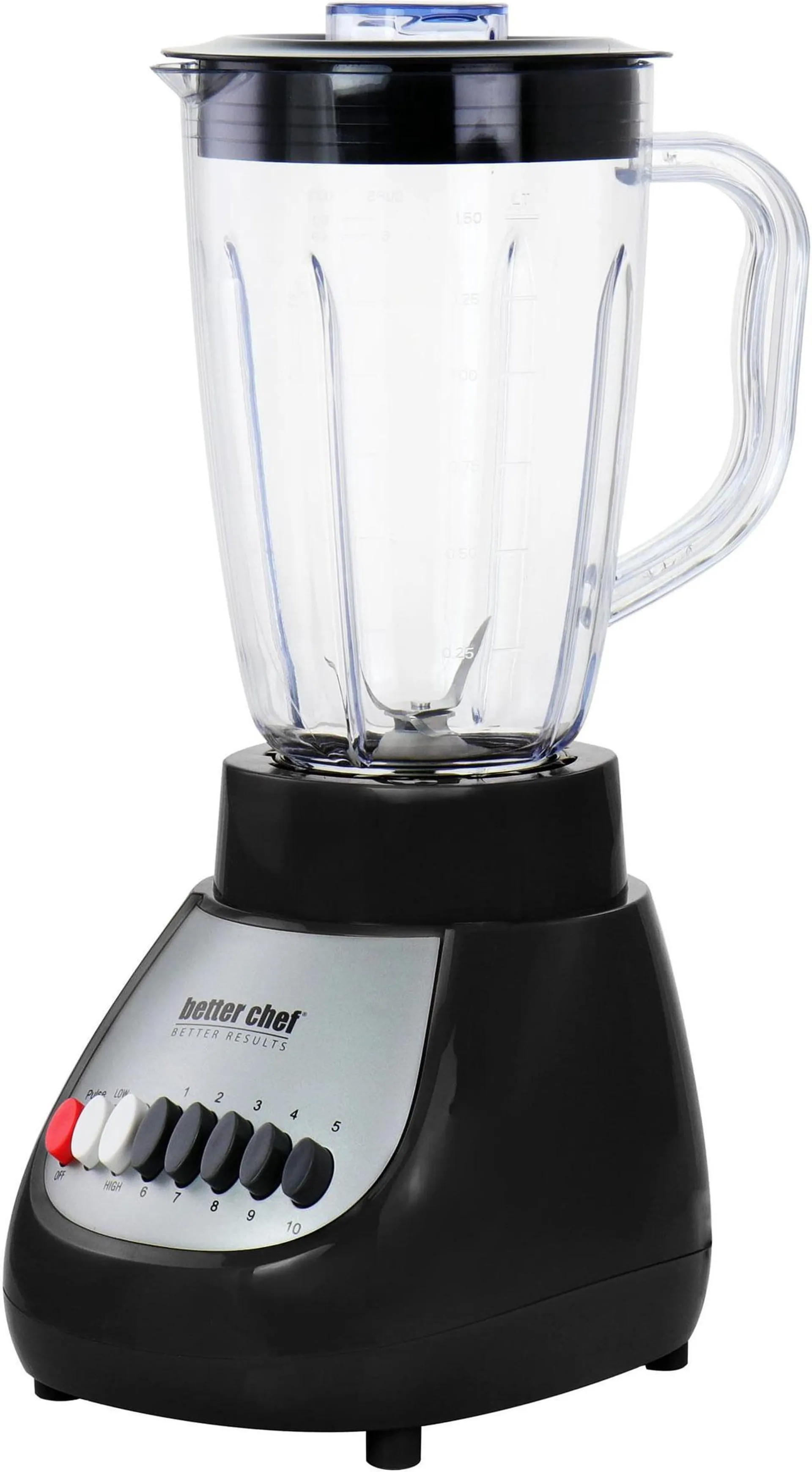 Better Chef 10 Speed 350 Watt Plastic Jar Blender in Black