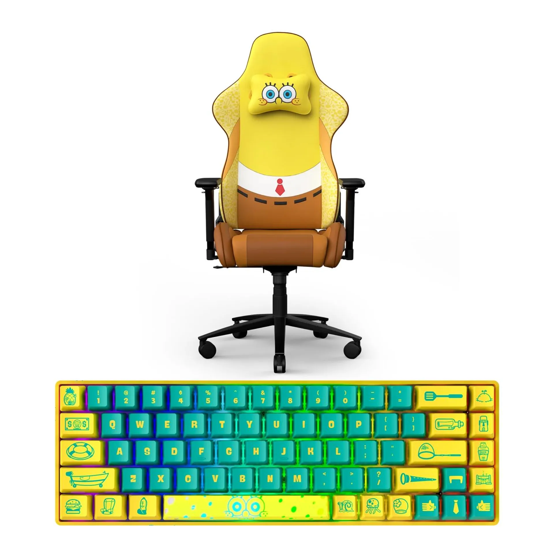 SpongeBob Keyboard + Chair Combo