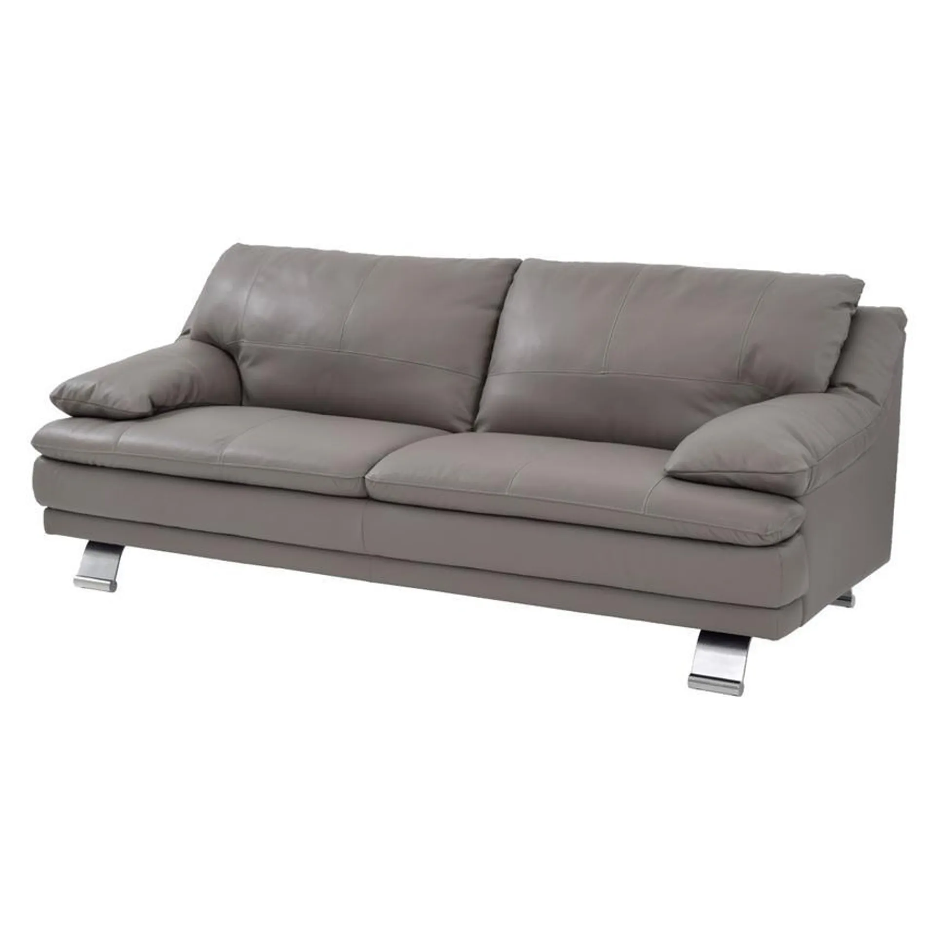 Rio Light Gray Leather Sofa