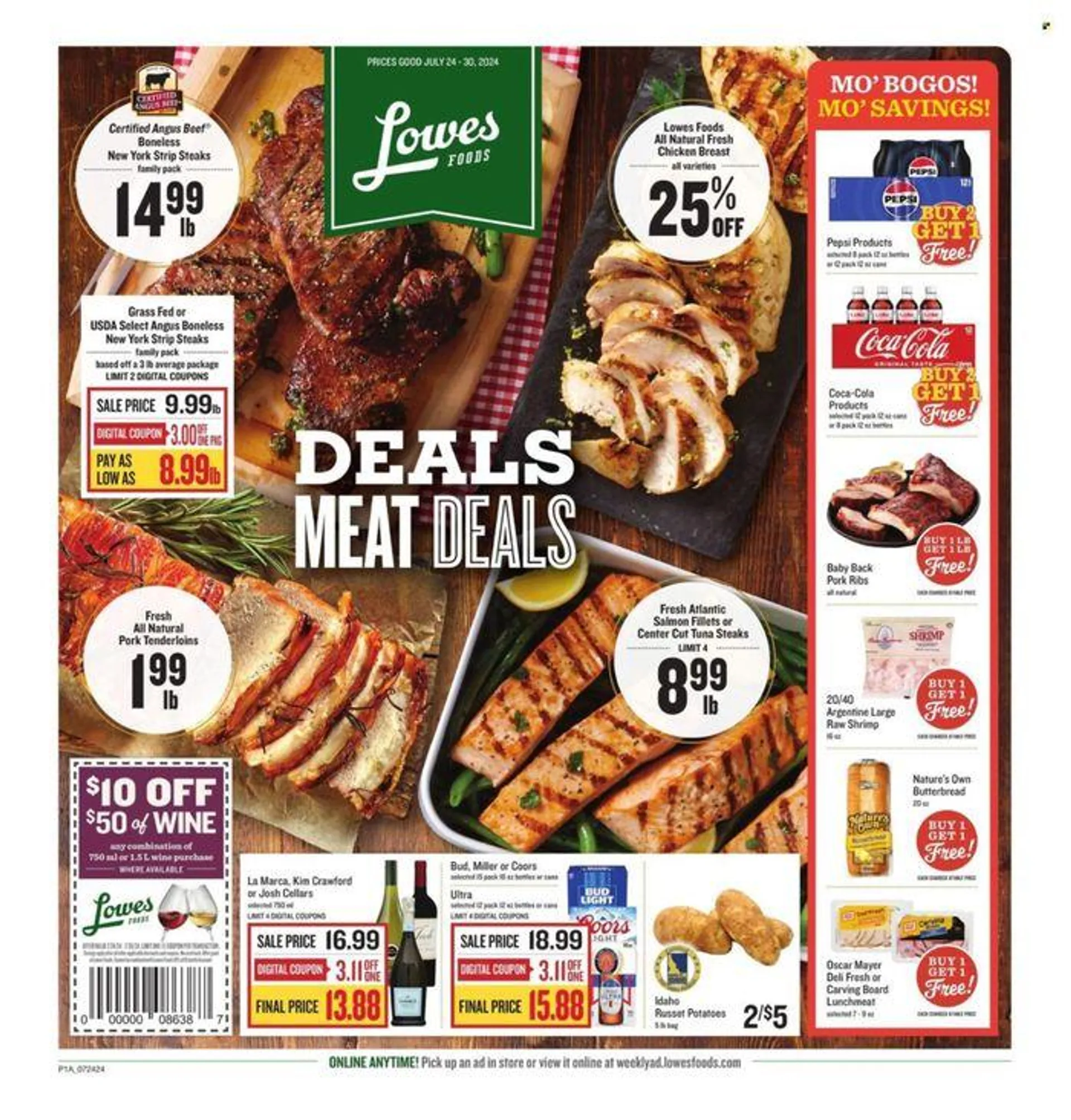 Weekly ad Deals Meat Deals from July 24 to July 30 2024 - Page 1