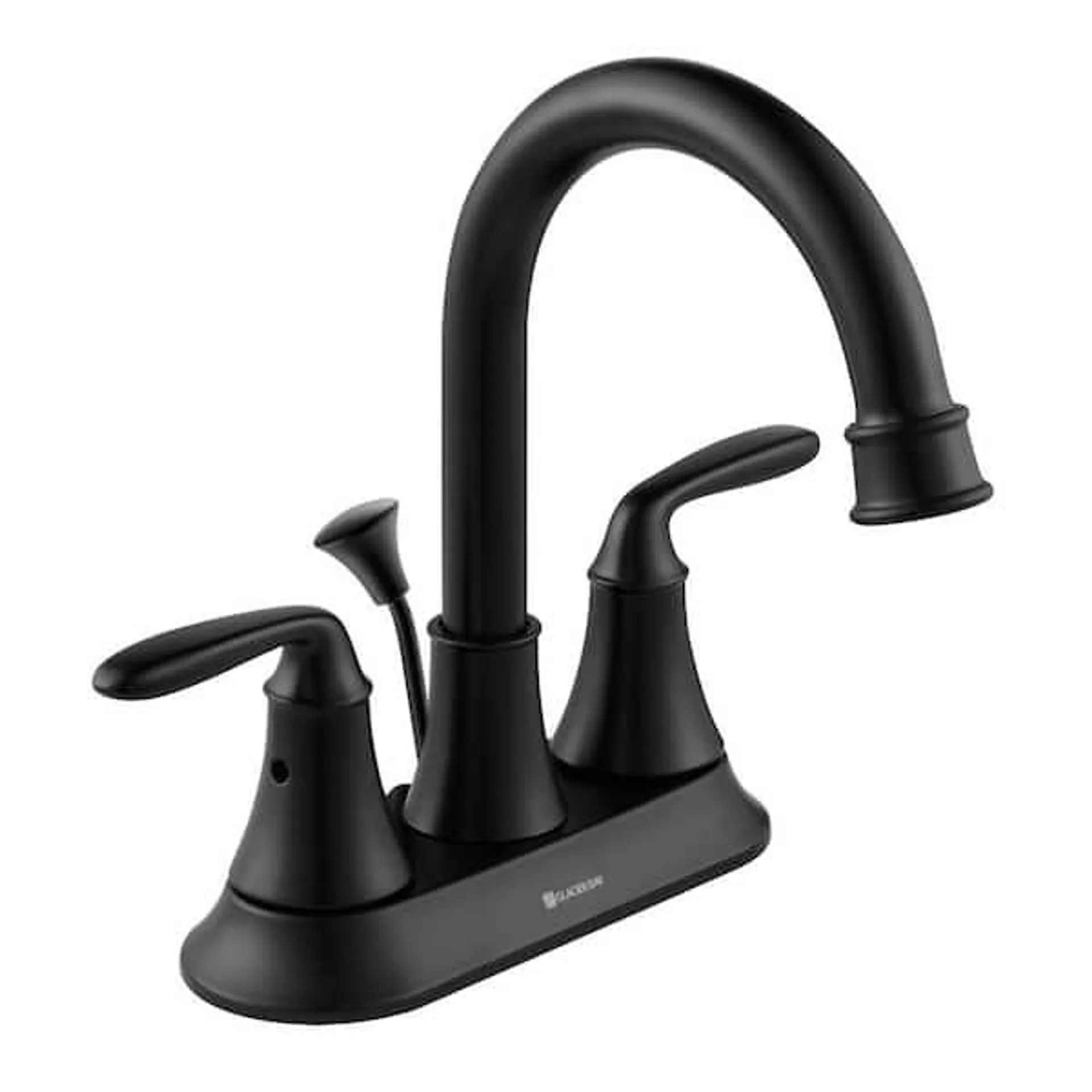 Sadira 4 in. Centerset 2-Handle High-Arc Bathroom Faucet in Matte Black