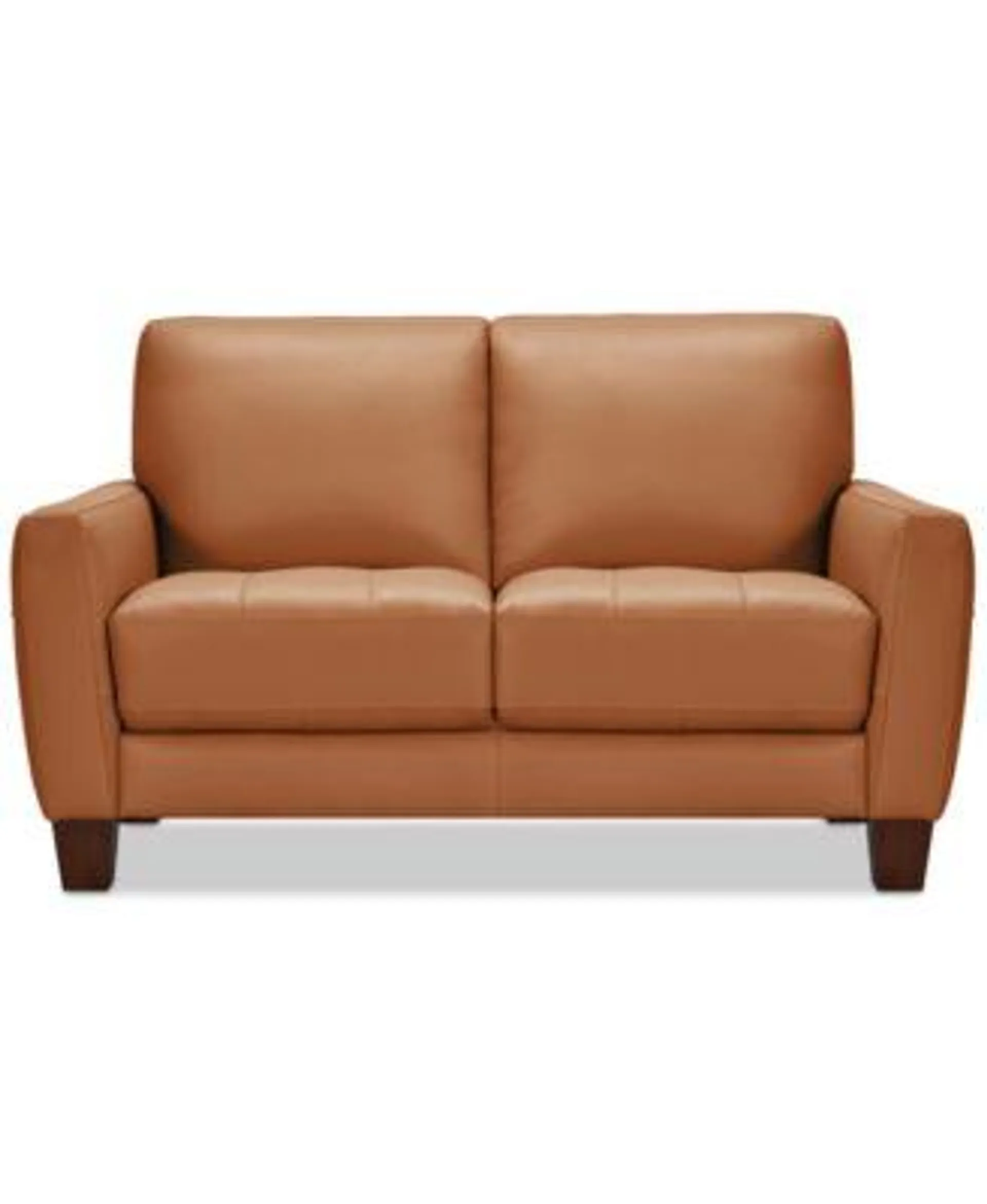 Galligher 59" Leather Loveseat, Created for Macy's