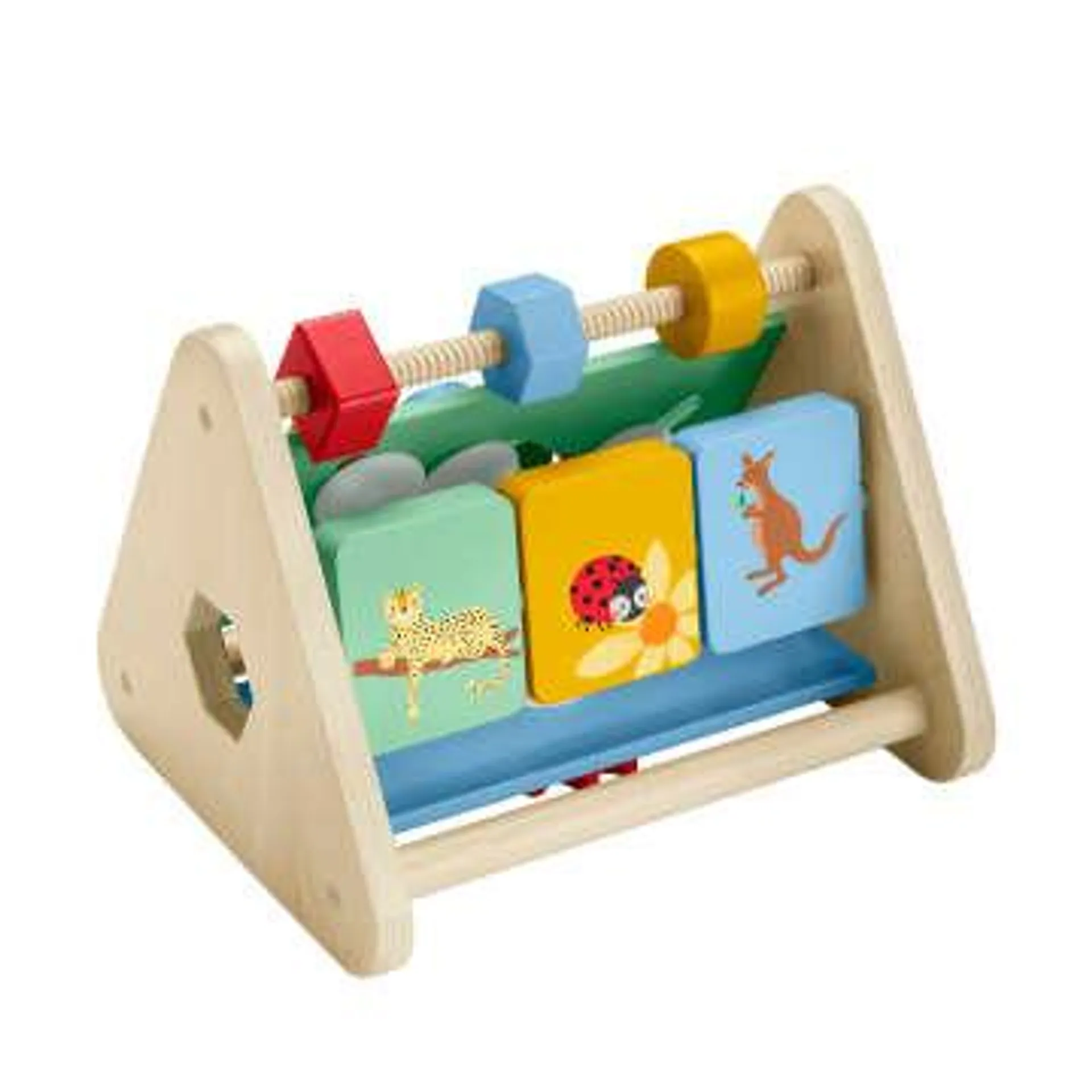 Fisher-Price Wooden Activity Triangle Baby Fine Motor Toy, 1 Piece