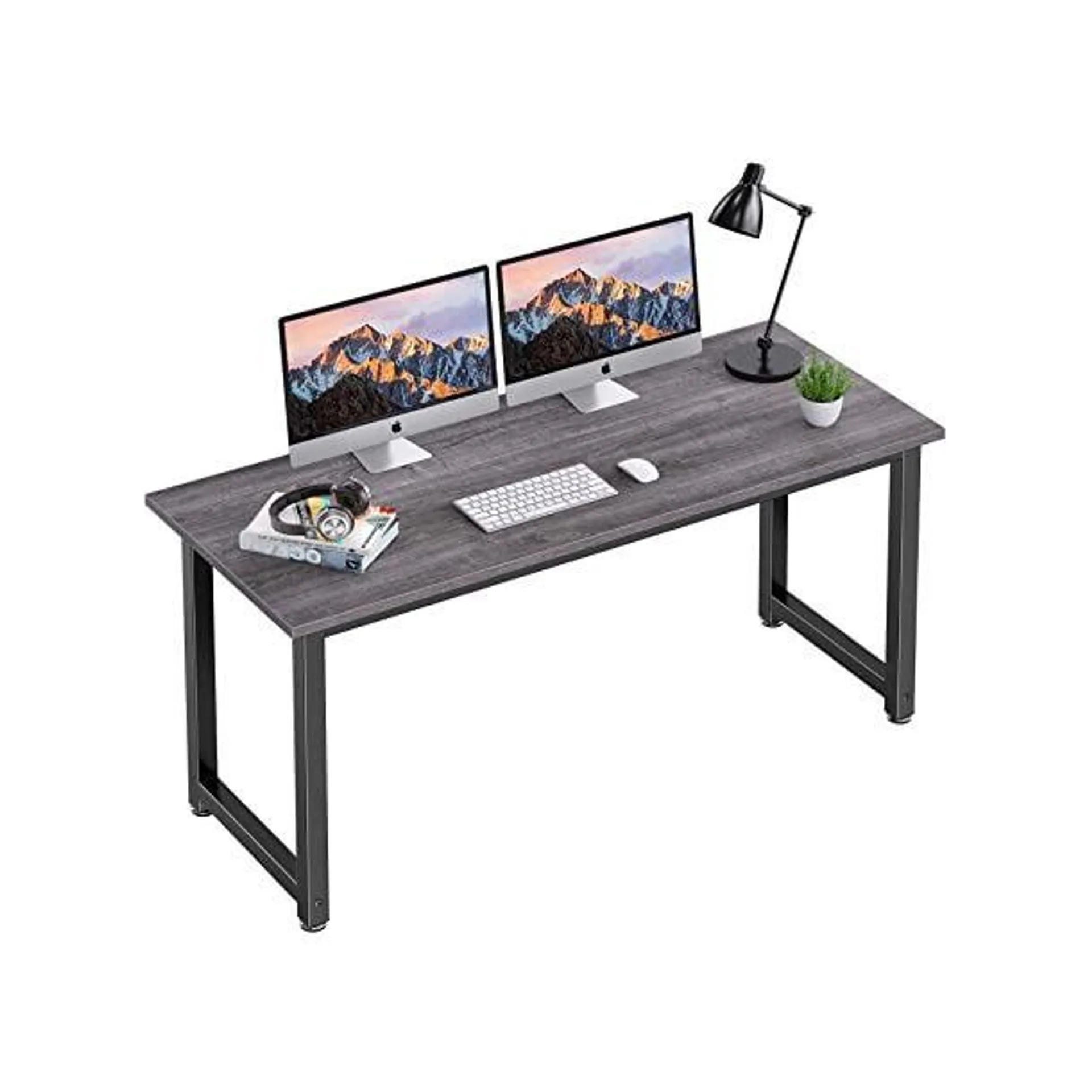 Homemaxs 55" Rustic Computer Desk - Grey