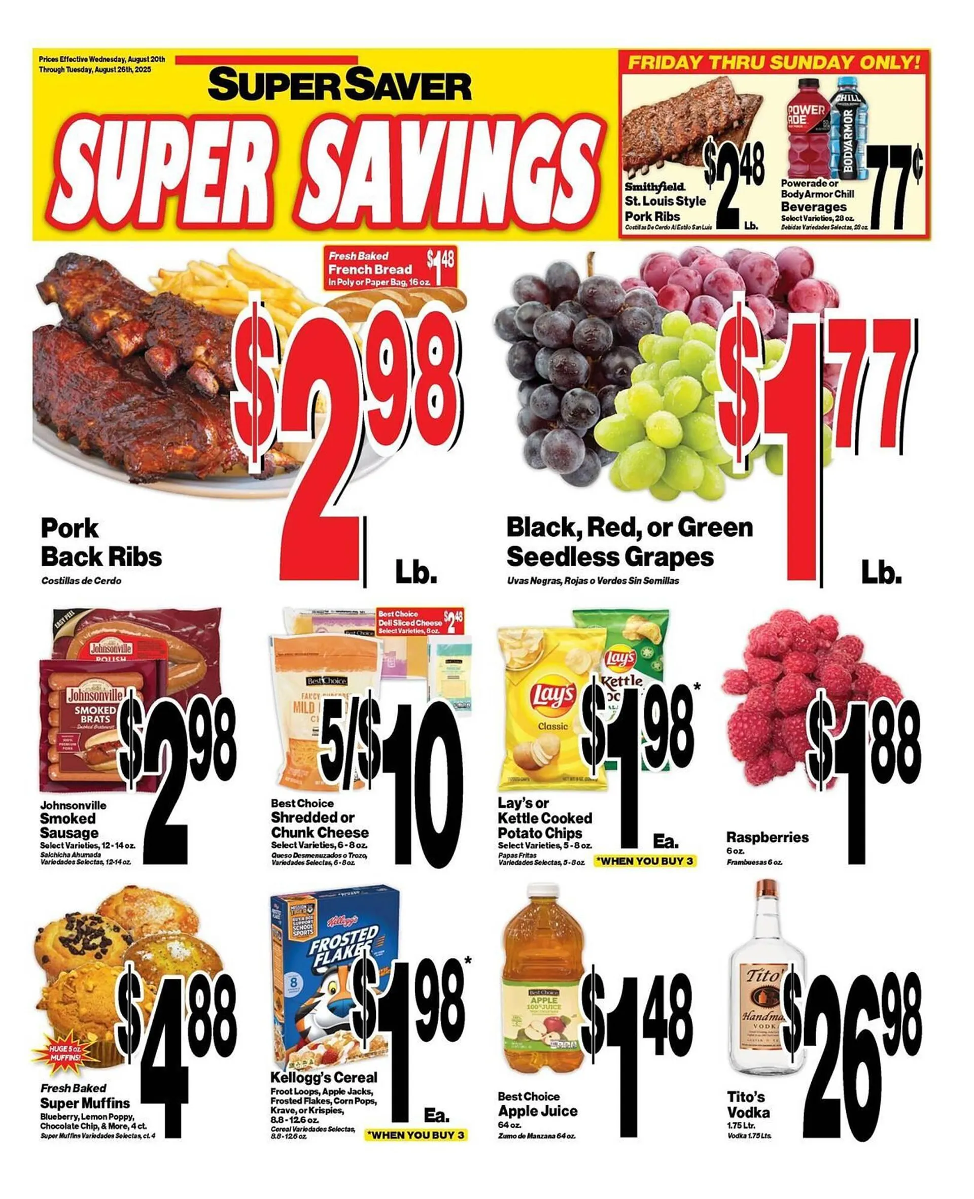 Weekly ad Super Saver Weekly Ad from August 20 to August 26 2025 - Page 1