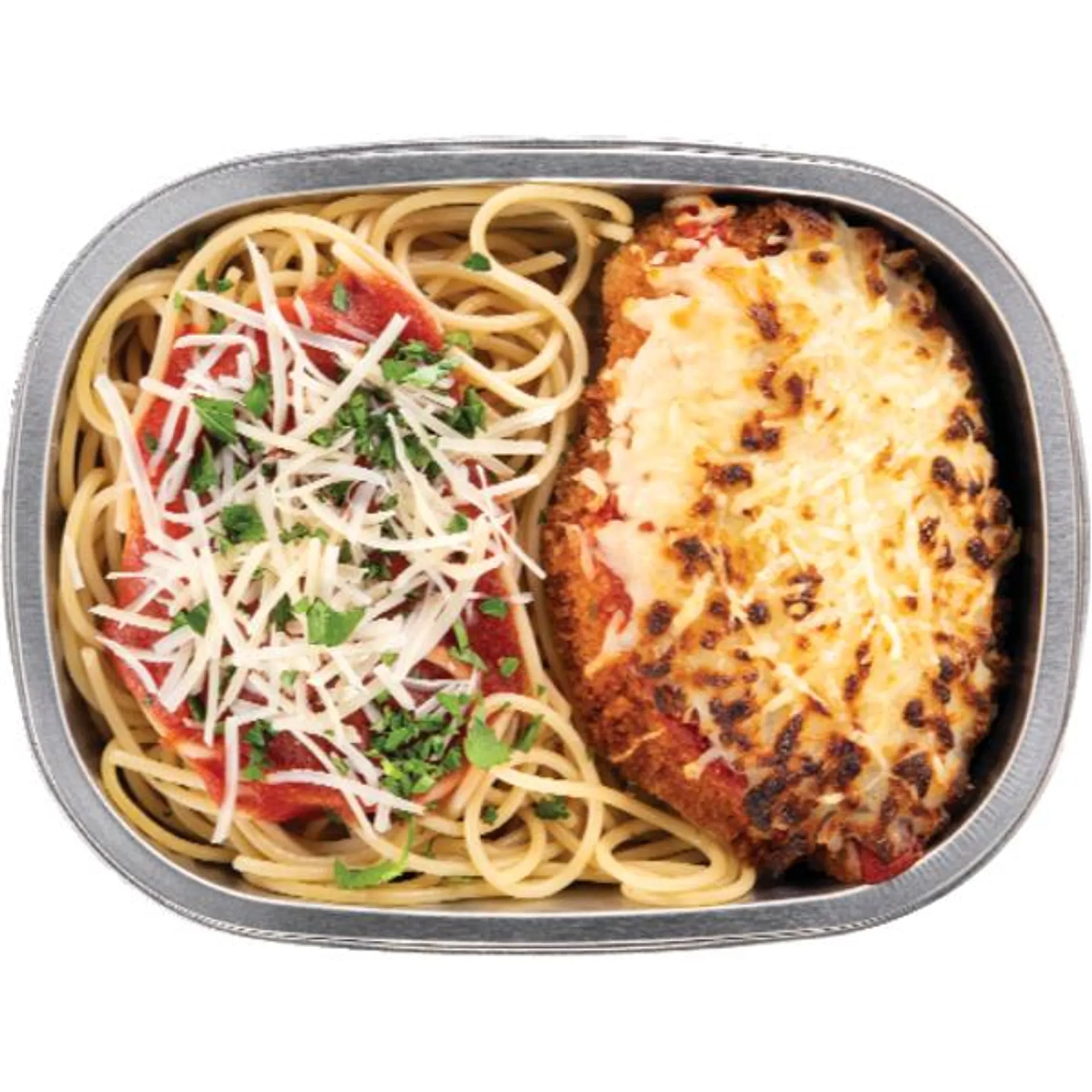 Sprouts Chicken Parmesan With Spaghetti